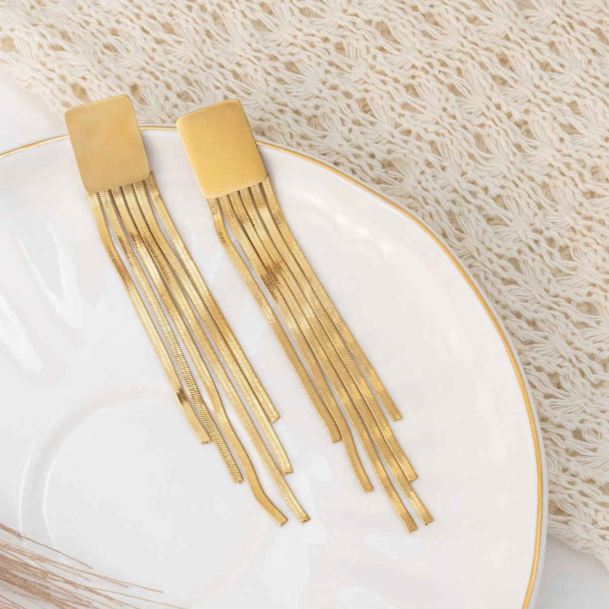 ZAISHA 18K Gold Plated Goldy Bulky Danglers Earrings | Birthday | Anniversary | Valentines gift