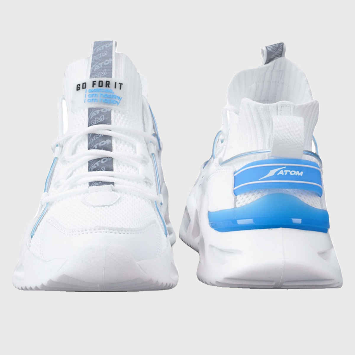 Atom Men's White Casual Sneakers | UK 8