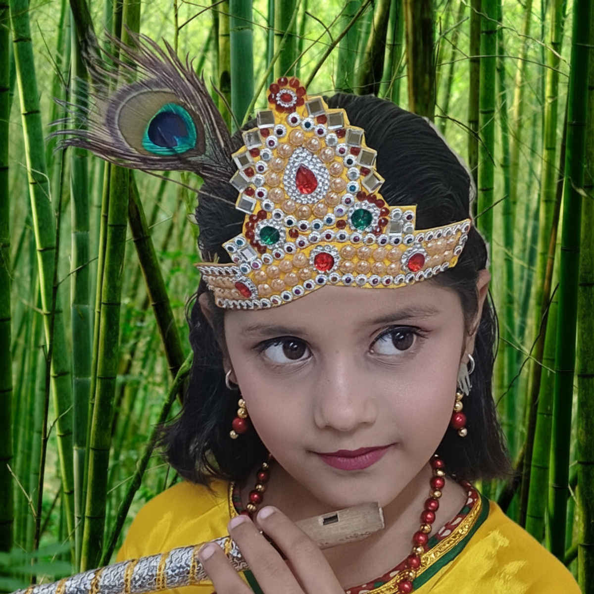 Kids Earring Clip With Moti Work | 4.5 x 0.5 cm