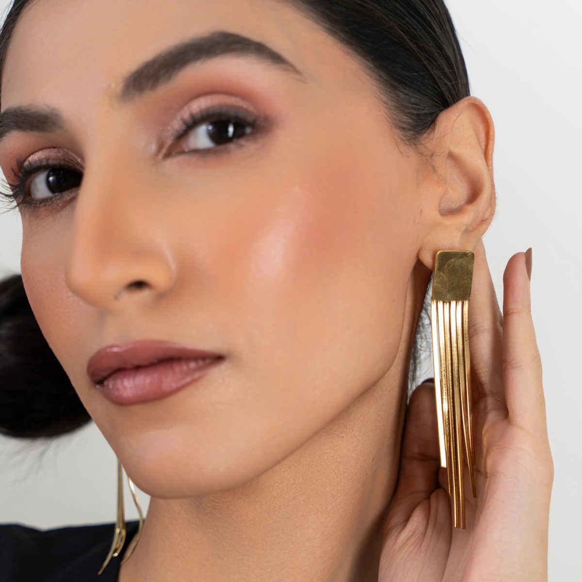 ZAISHA 18K Gold Plated Goldy Bulky Danglers Earrings | Birthday | Anniversary | Valentines gift