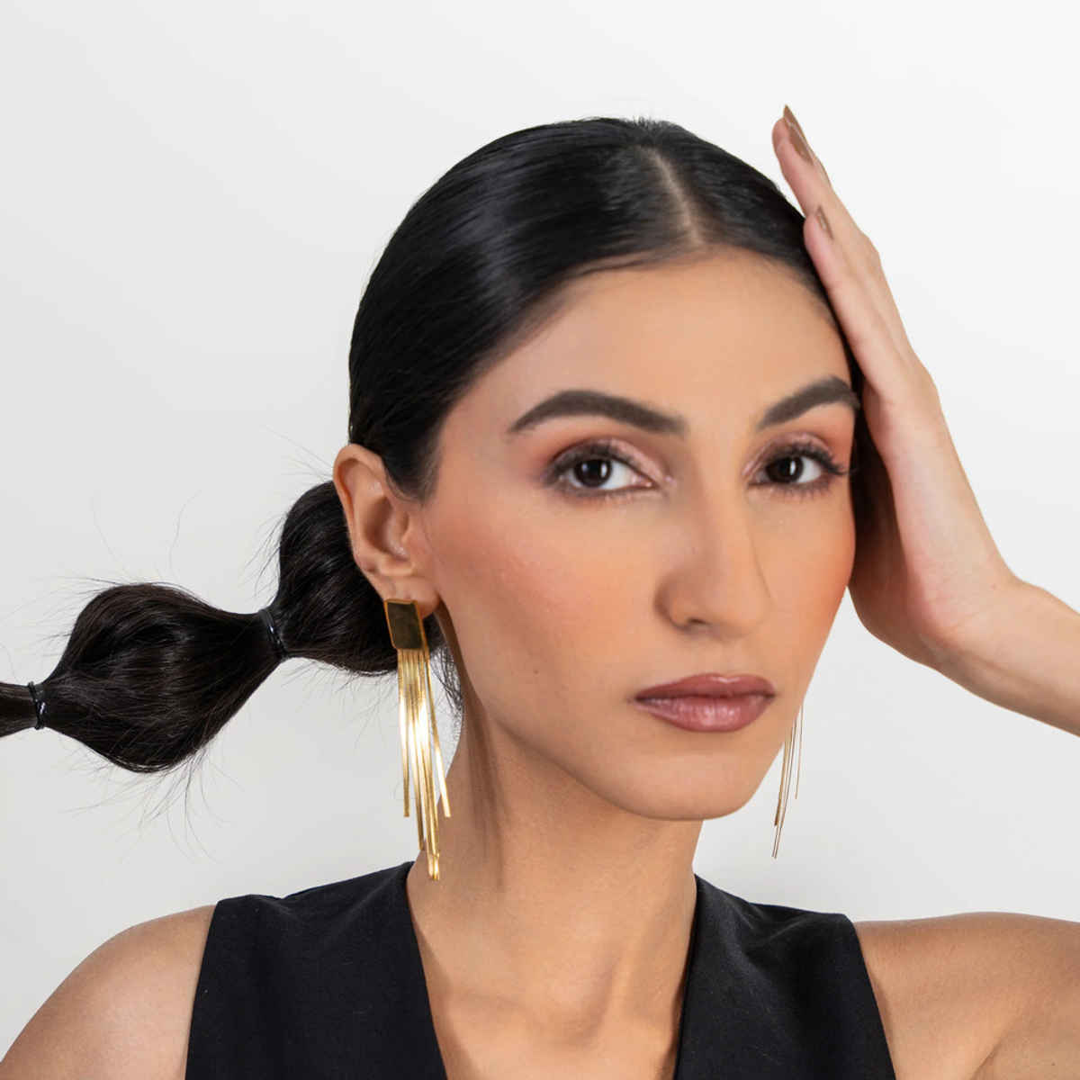 ZAISHA 18K Gold Plated Goldy Bulky Danglers Earrings | Birthday | Anniversary | Valentines gift