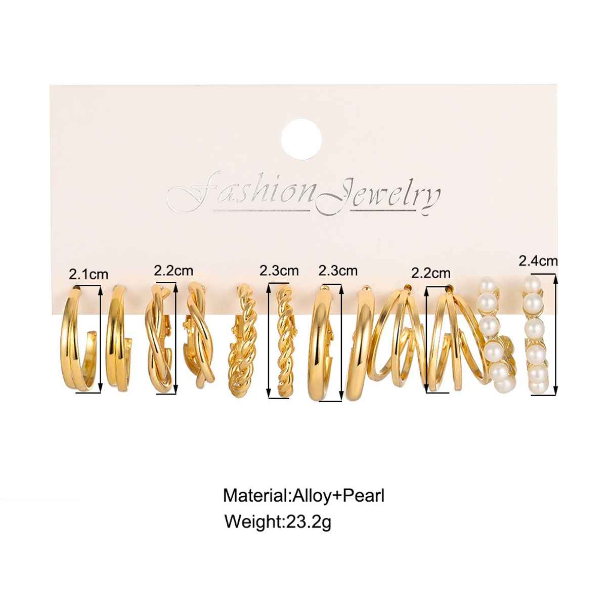 Shining Diva Fashion 6 Pairs Combo Set Latest Stylish Hoop Earrings for Women and Girls | 15724er