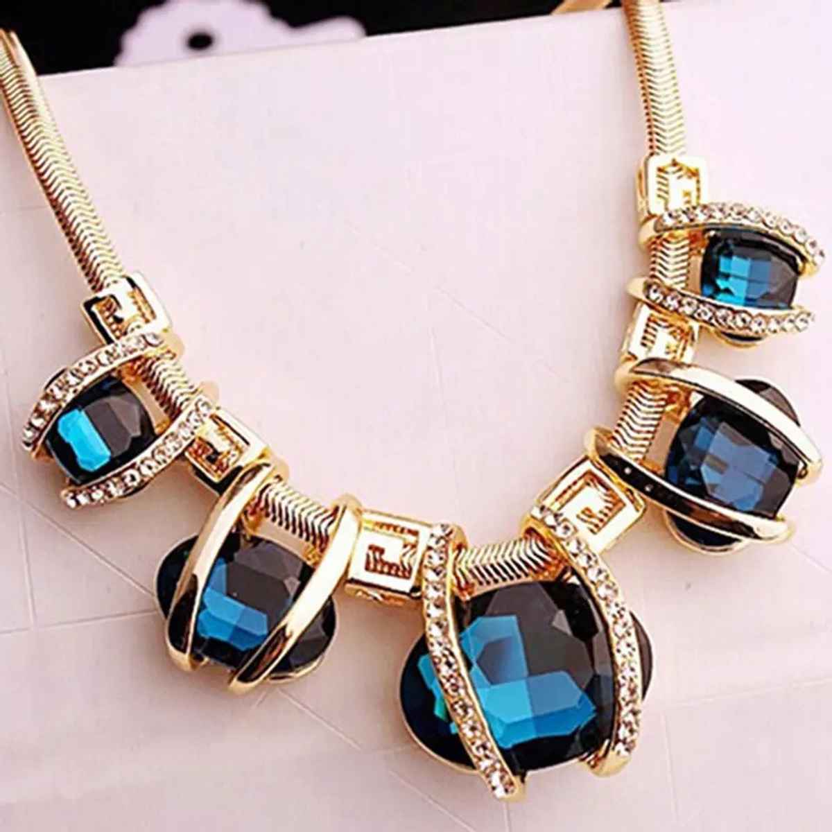 Shining Diva Fashion Latest Stylish Fancy Crystal Necklace for Women and Girls | Rrsd15574np
