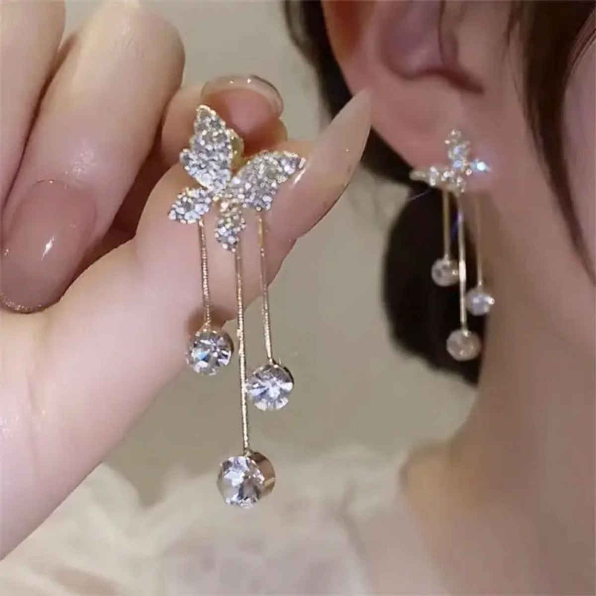 Estailo Fashion Take A Butterfly Earrings for Women | Stylish Lightweight Statement Jewellery | E0001523