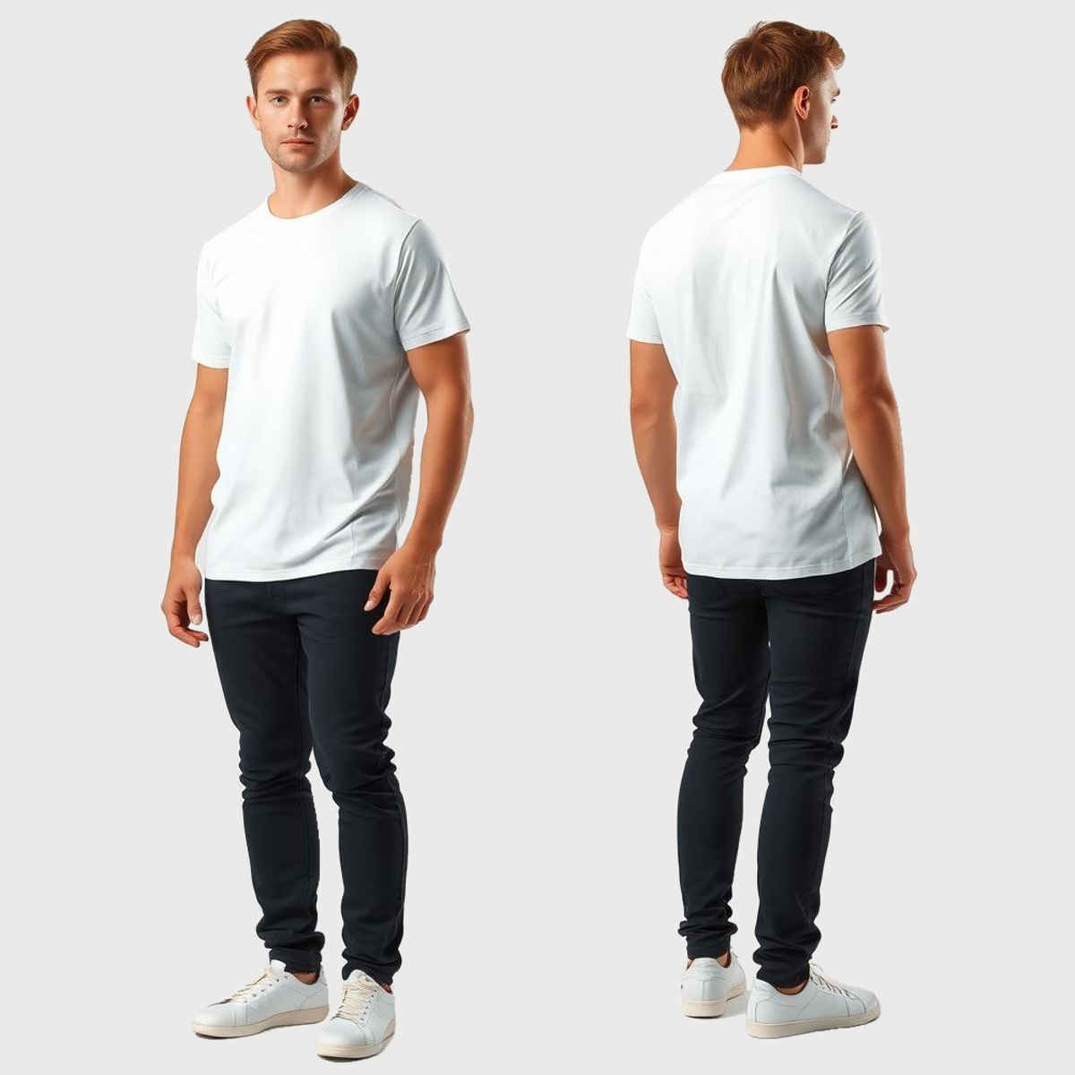Springman Men Pure Cotton Solid Round Neck T-shirt | White - M