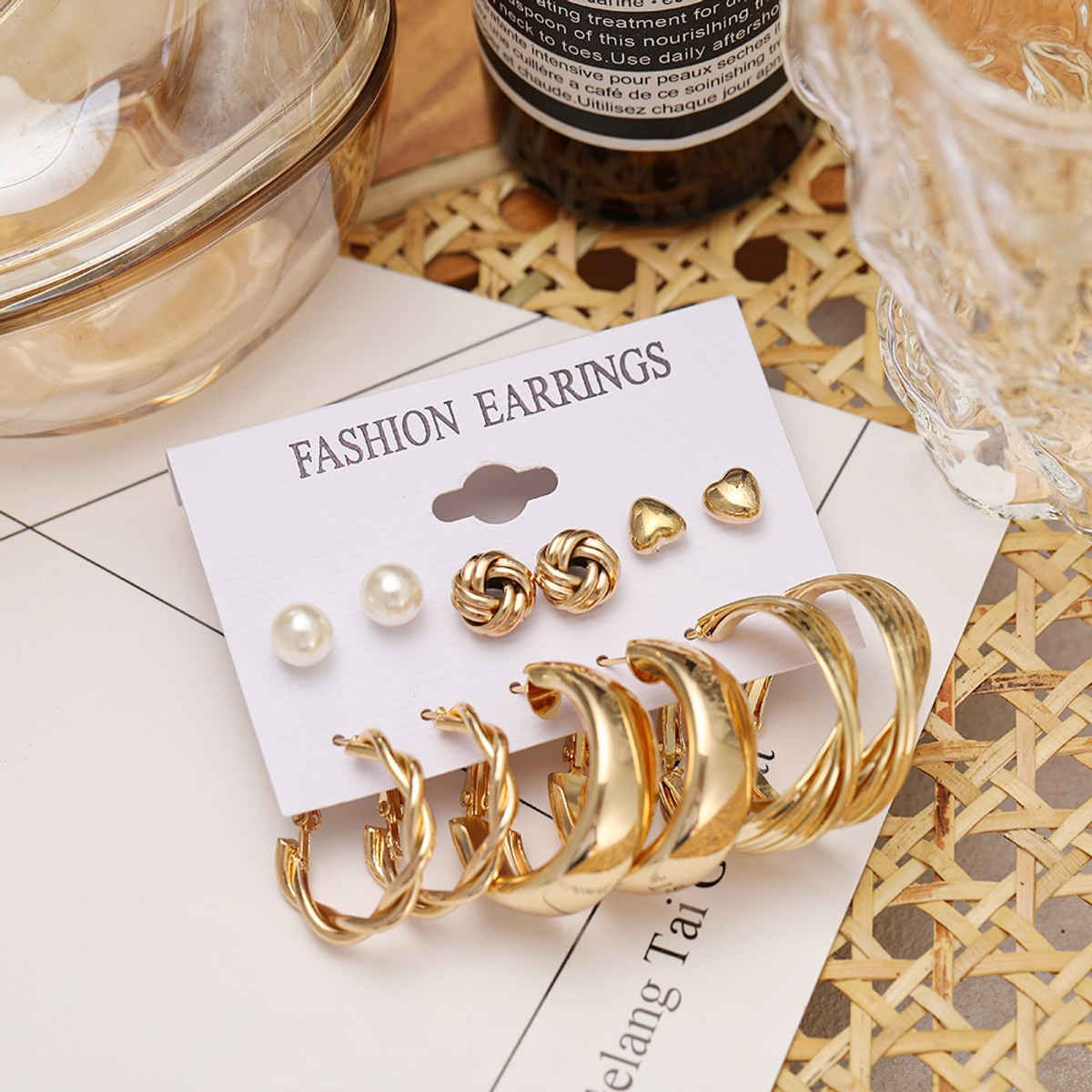 Shining Diva Fashion 11 Pairs Combo Set Stylish Hoop Stud Earrings for Women and Girls | 14949er