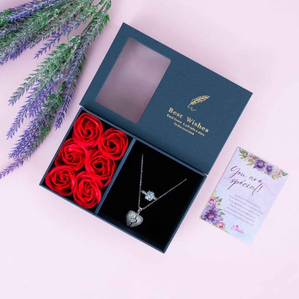 Estailo Fashion Women's Jewellery Gift Hampers One Size Silver/Blue | GH0000006