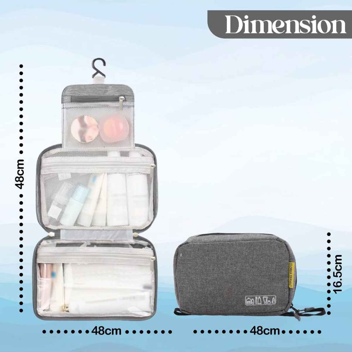 ORKA Women's Solid 300F 10 L Travel Pouch | Grey - Free Size