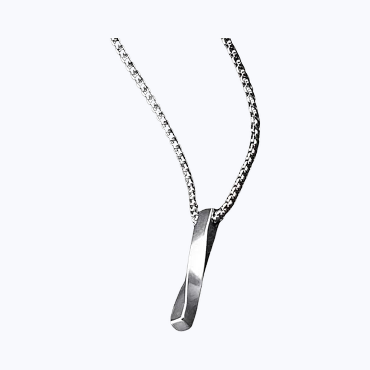 SALTY Alpha Collier Pendant with Chain for Men and Boys| Anti-Tarnish | Silver