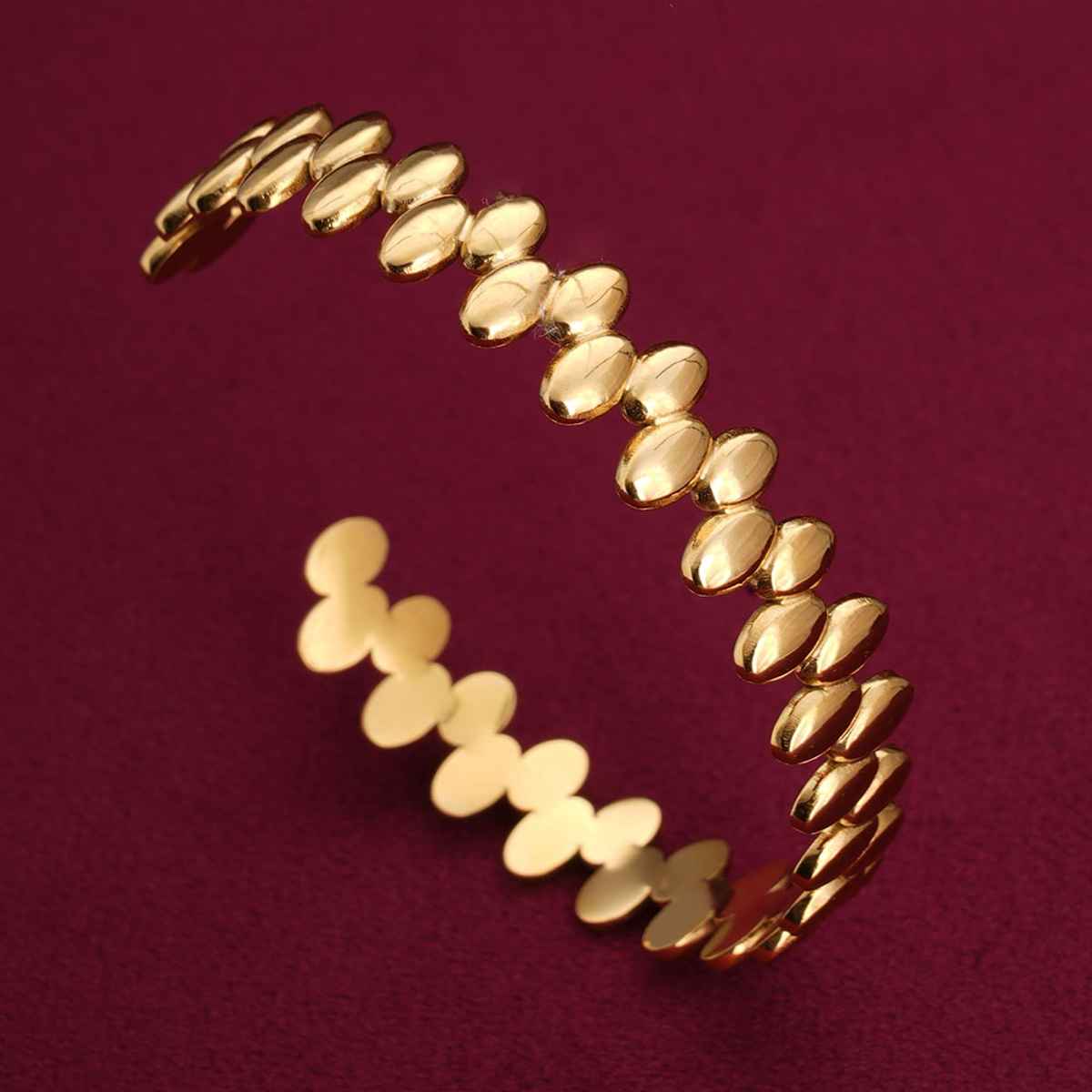 Palmonas Adjustable Gold Cuff Bracelet