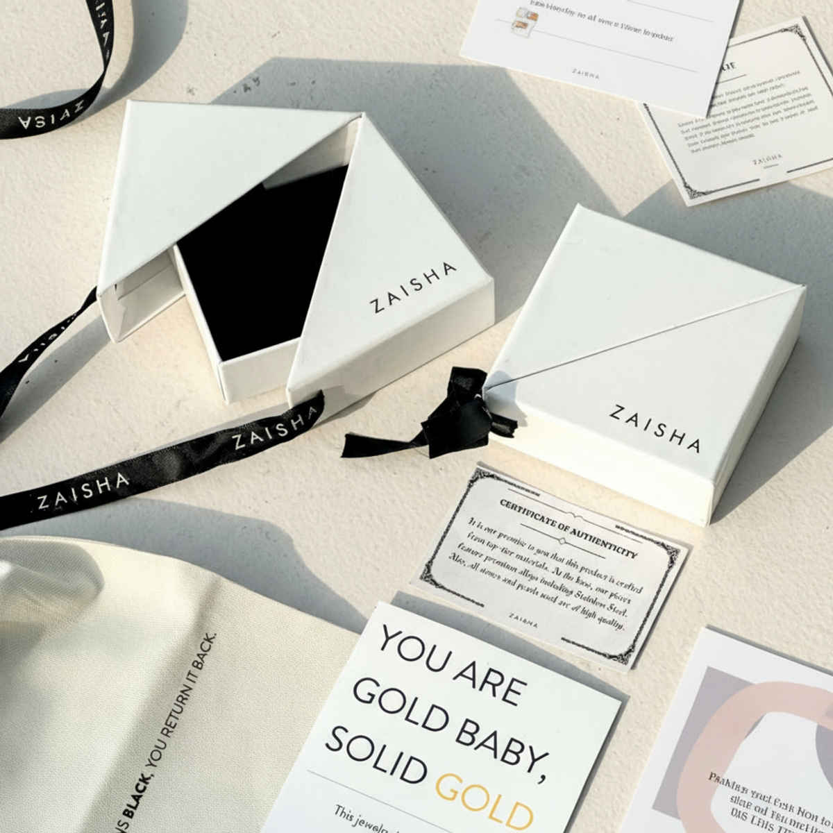 ZAISHA 18K Gold Plated Dainty Initials Necklace (A) | Birthday | Anniversary | Valentines gift