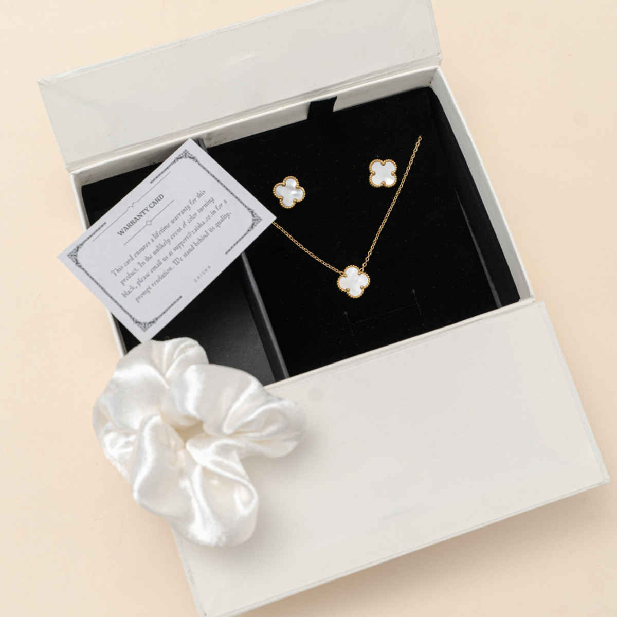 ZAISHA Clover Jewellery Gift Box | 18K Gold Plated | Rakhi Gifts