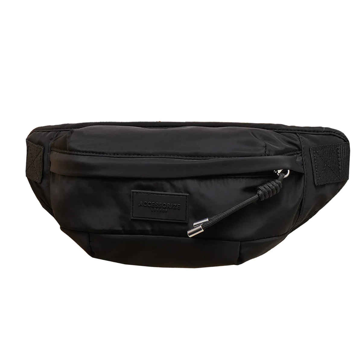 Accessorize London Women's Bum Bag In Recycled Nylon | Black