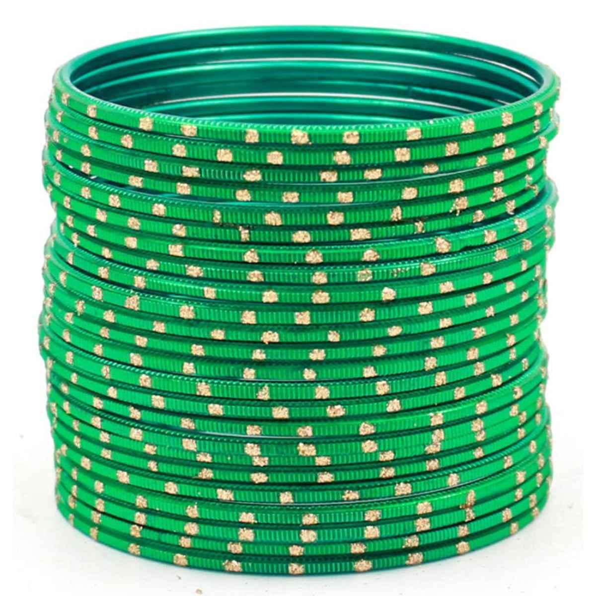 Bangles Green Size 2.4 Inch Metal