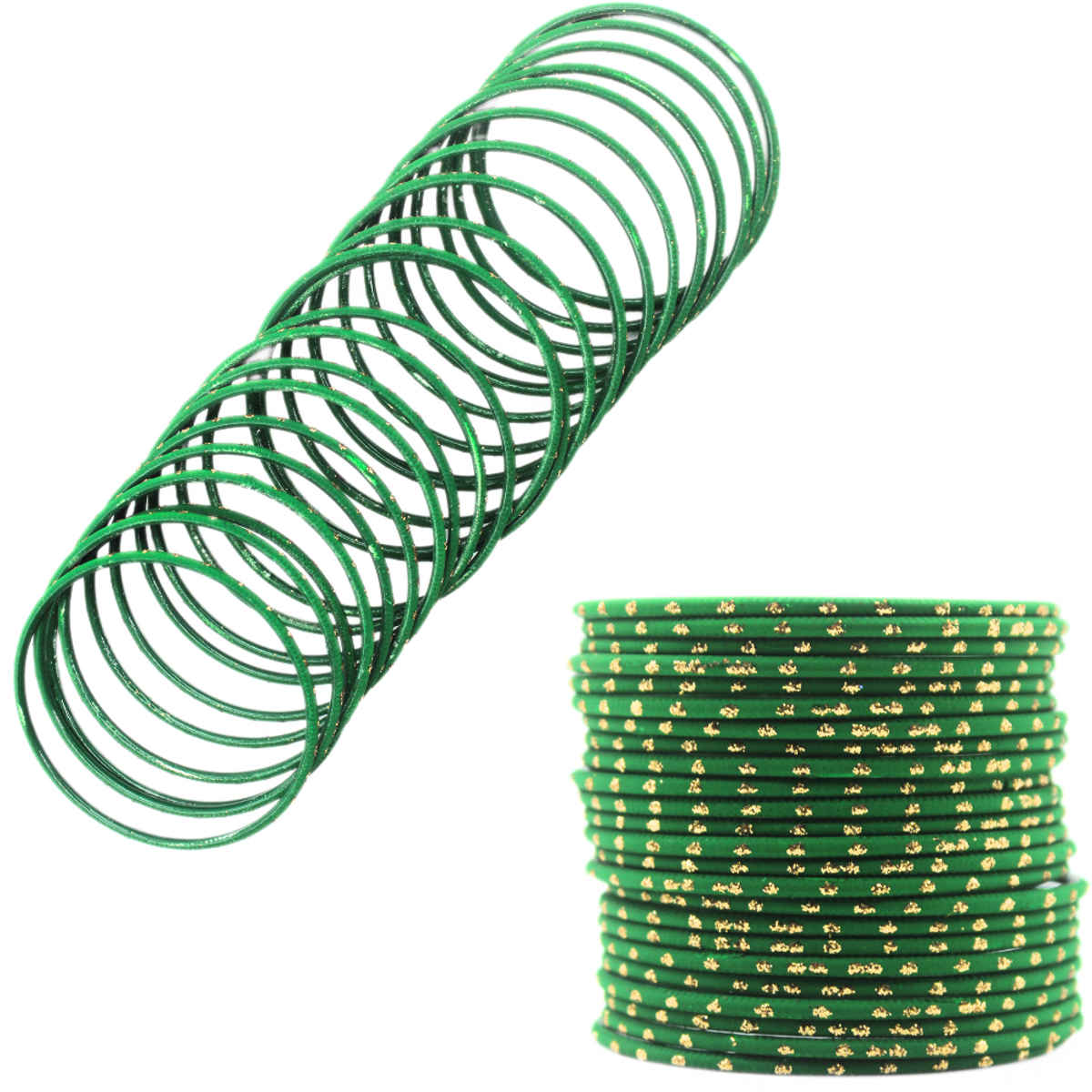 Bangles Green Size 2.4 Inch Metal