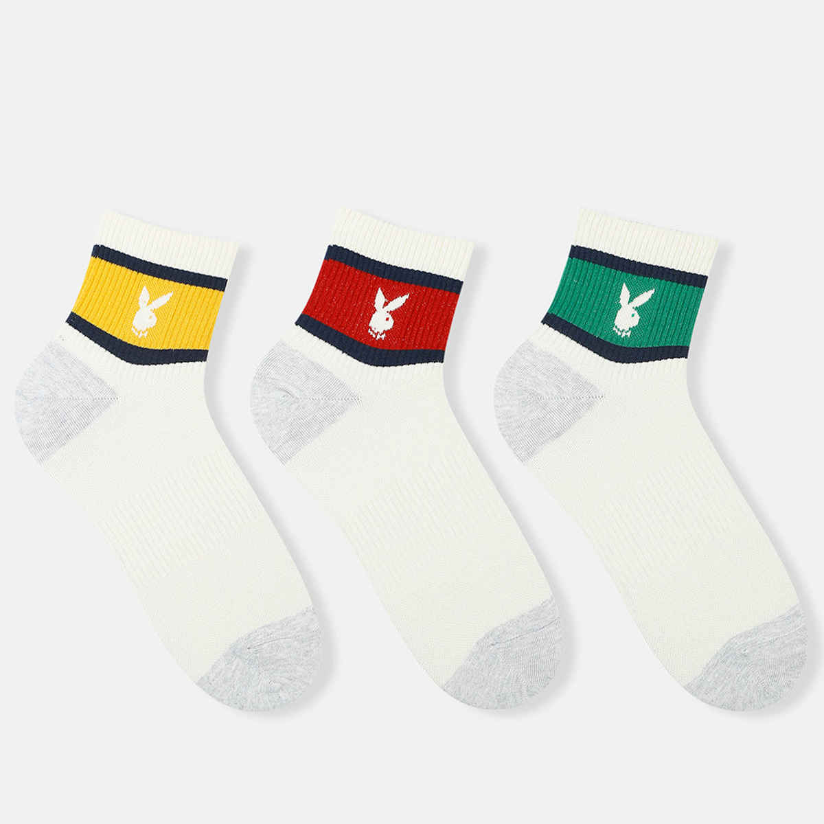 SocksXpress Mens Playboy High Ankle Socks - Free Size | UK 7 to UK 11