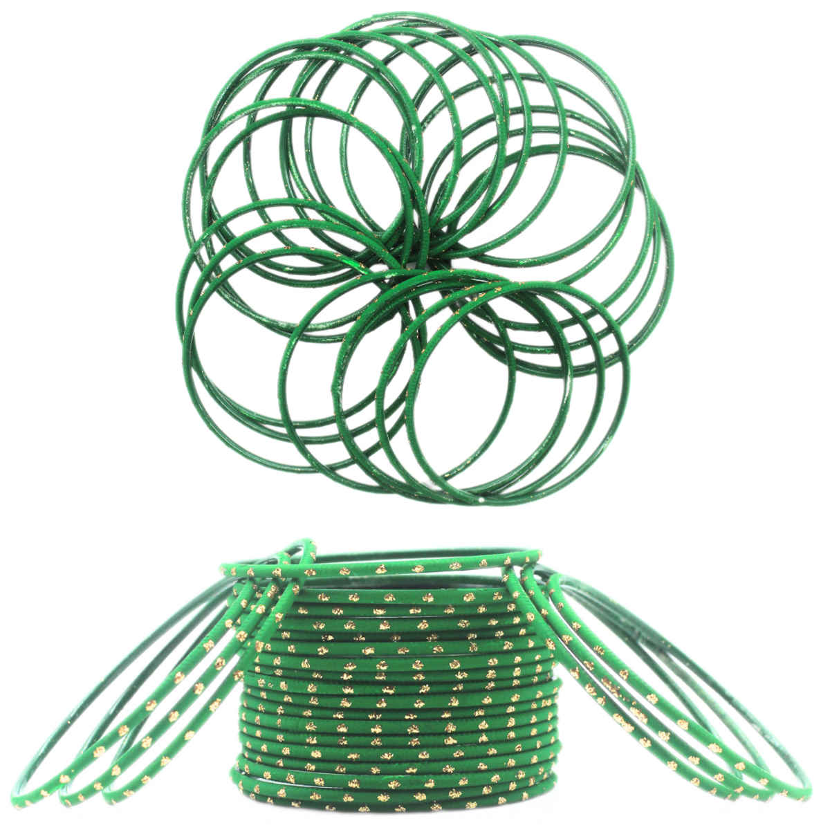 Bangles Green Size 2.4 Inch Metal