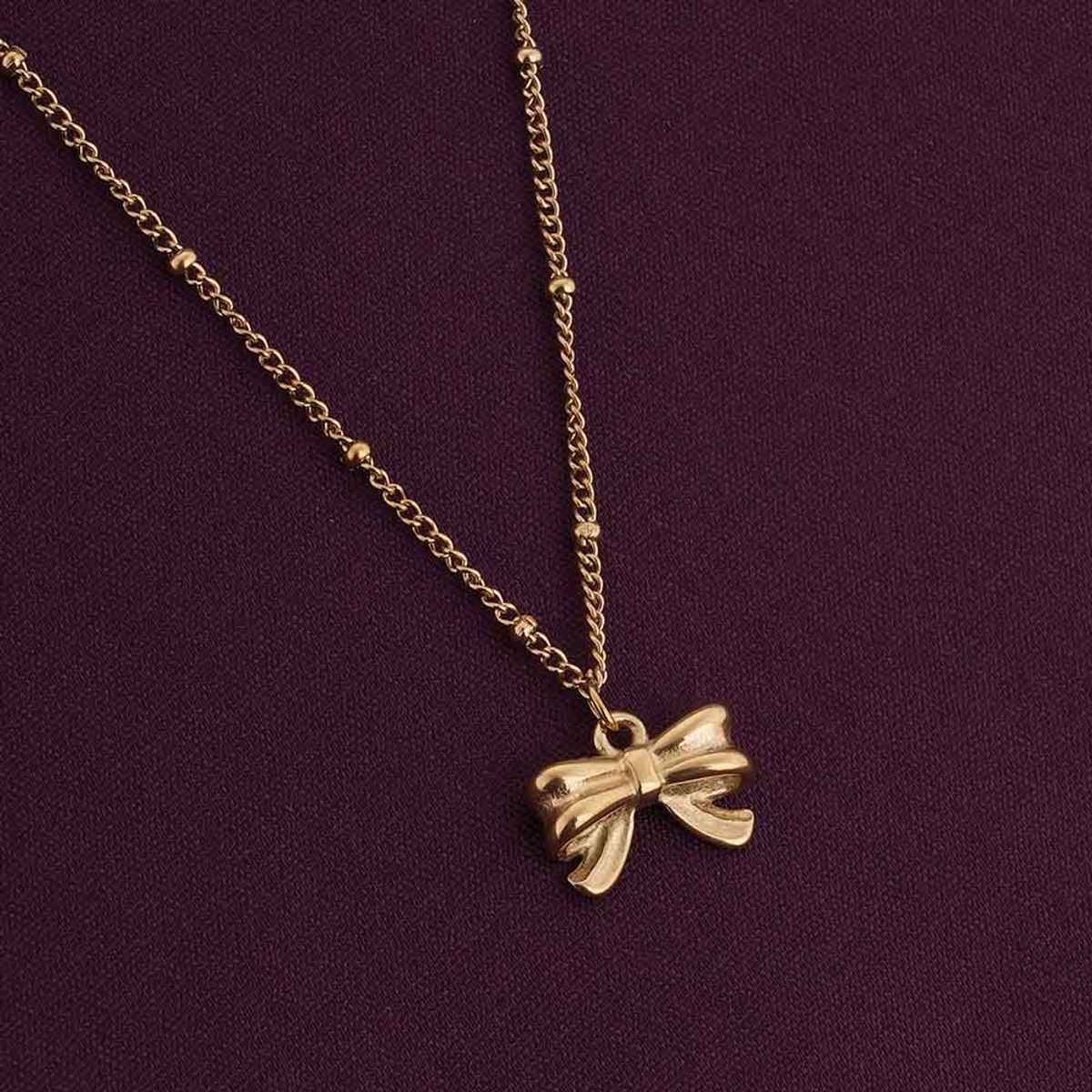 PALMONAS Ribbon Pendant Necklace