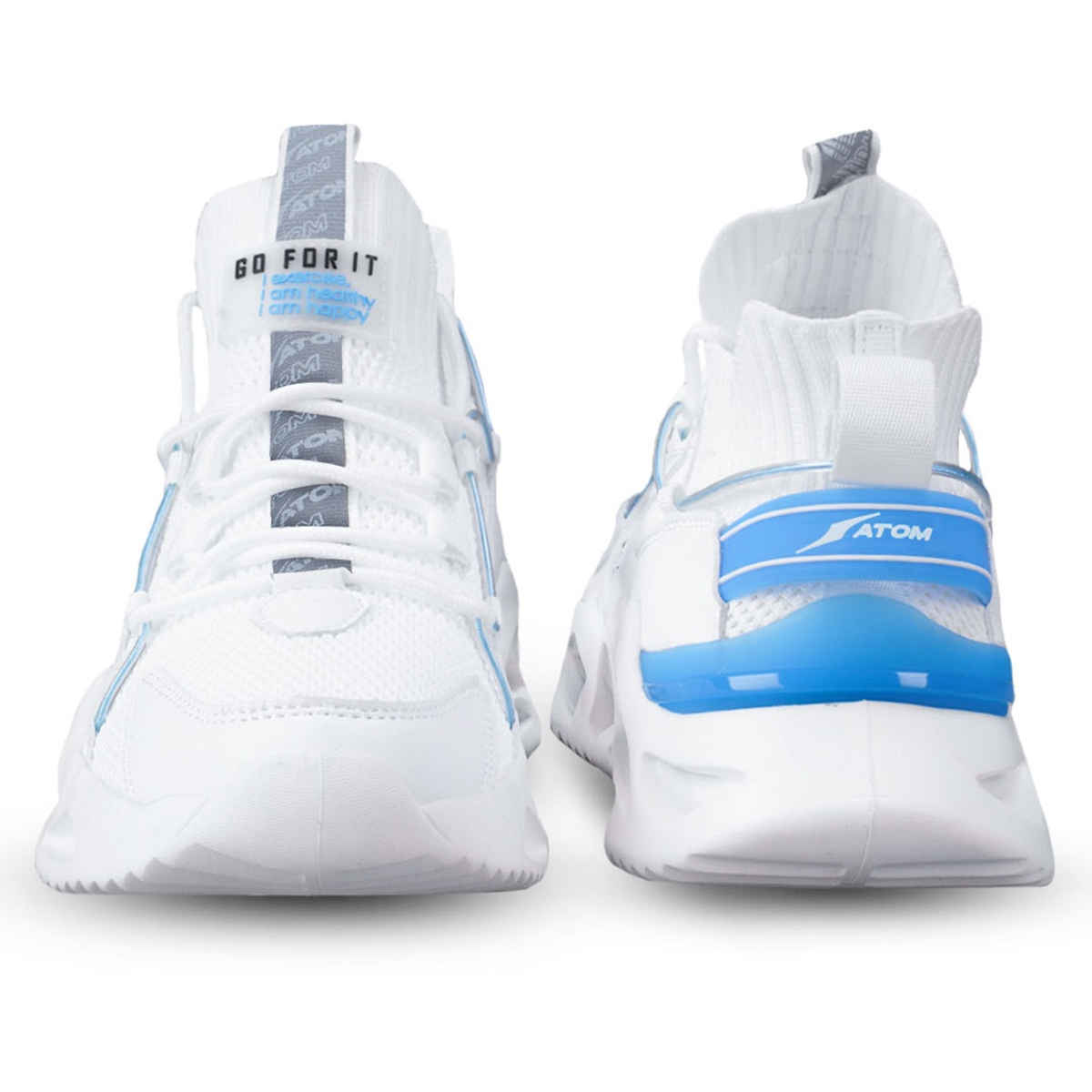 Atom Men's White Casual Sneakers | UK 9