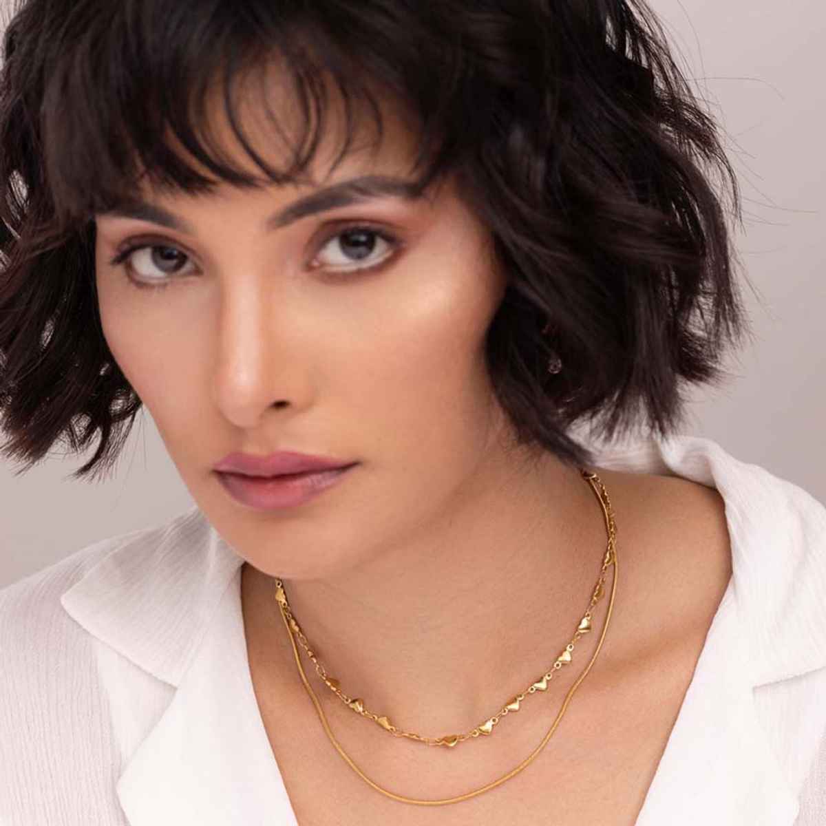 PALMONAS Love Embrace Two Layered Necklace