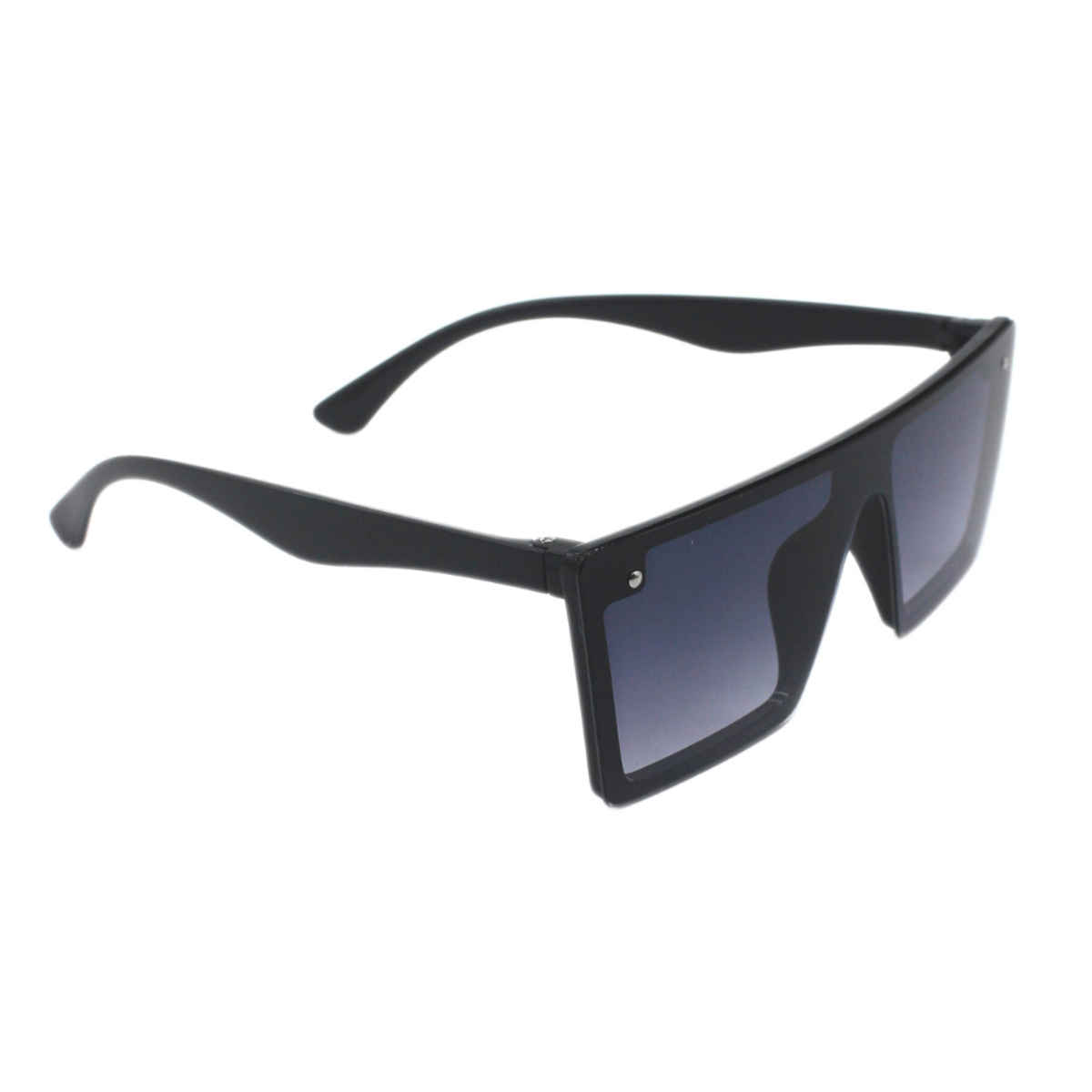 Se7en Unisex Geometric Plastic Sunglasses | Black - Free Size