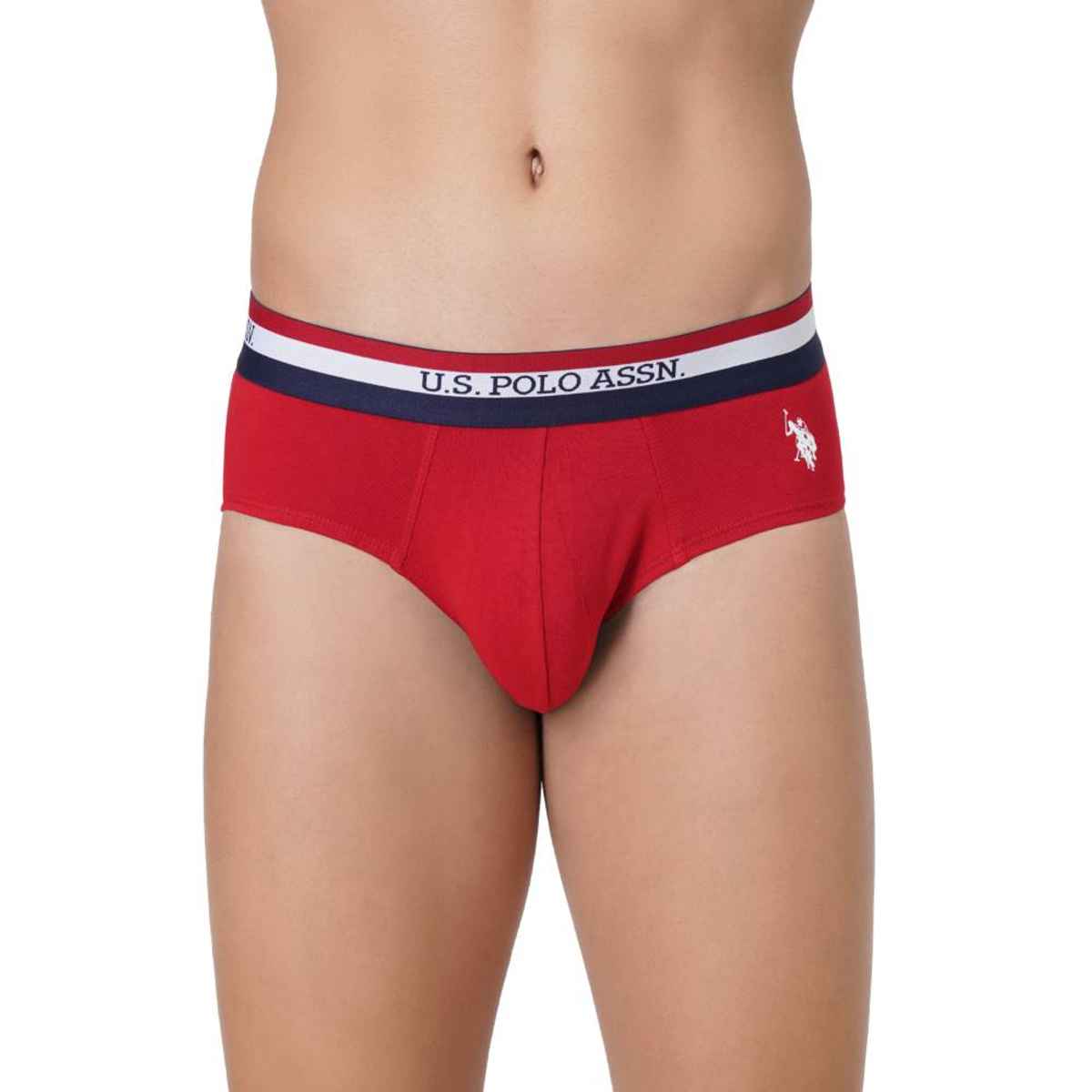 U.S. Polo Assn. | Underwear Pack of 2 | M | Briefs | EB002 | Red and Navy