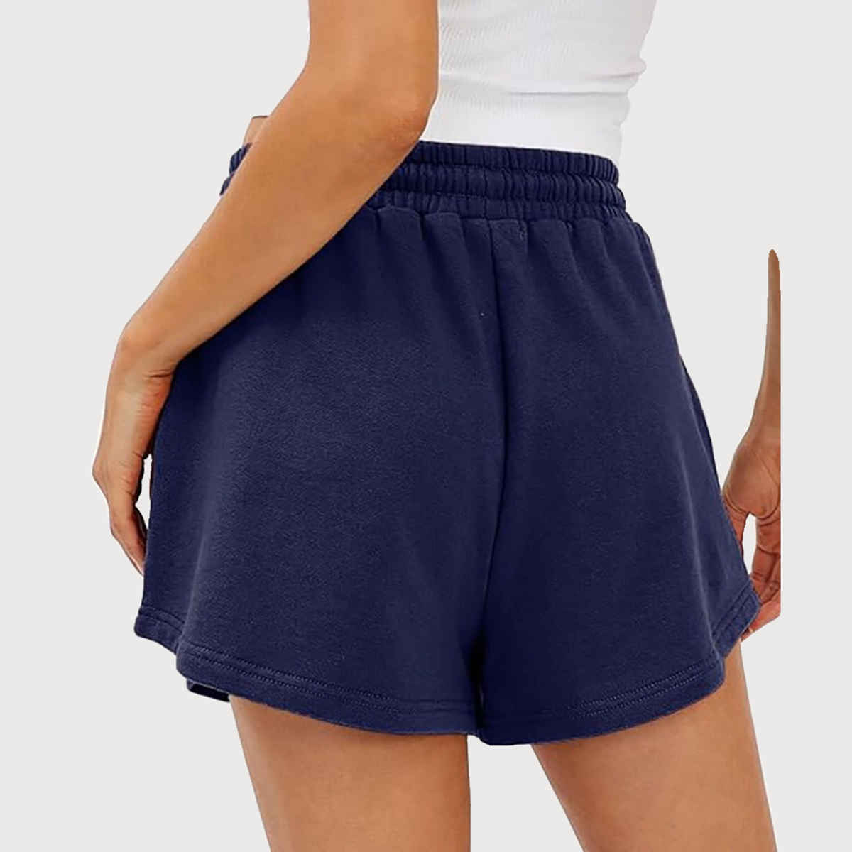 Hotfits Solid Women's Regular Casual and Night Short | Blue - L