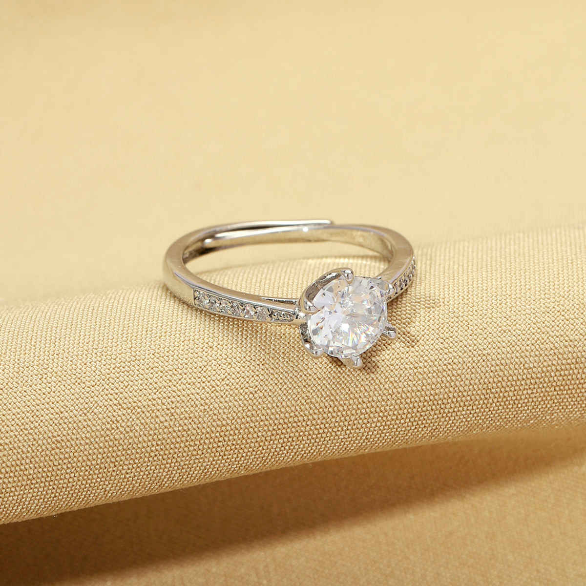 SALTY Luster Promise Ring for Women and Girls| Anti-Tarnish| Silver