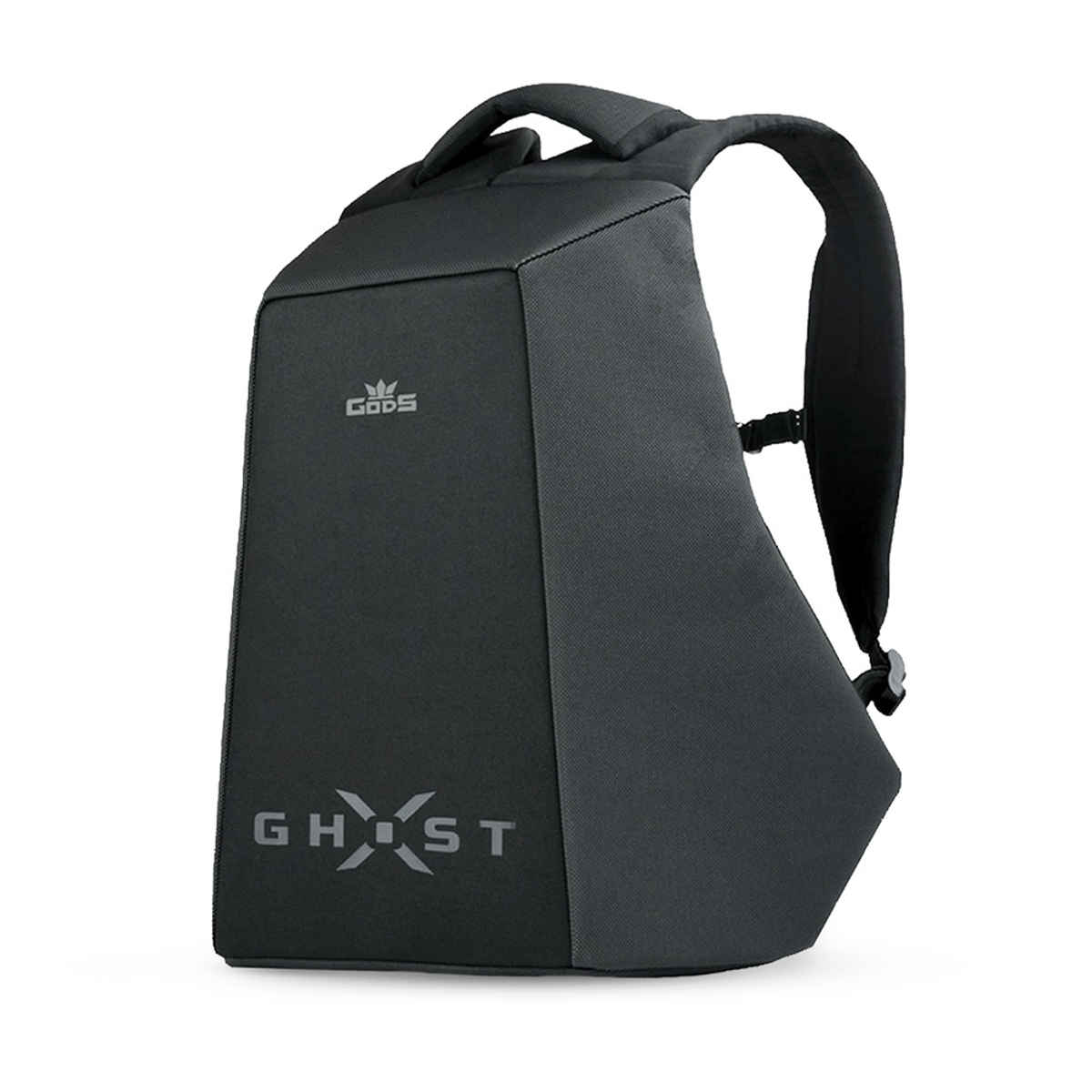 GODS Ghost X Daring Texture Anti Theft 15.6 inch Polyester Laptop Tech Backpack | 25 L - Black