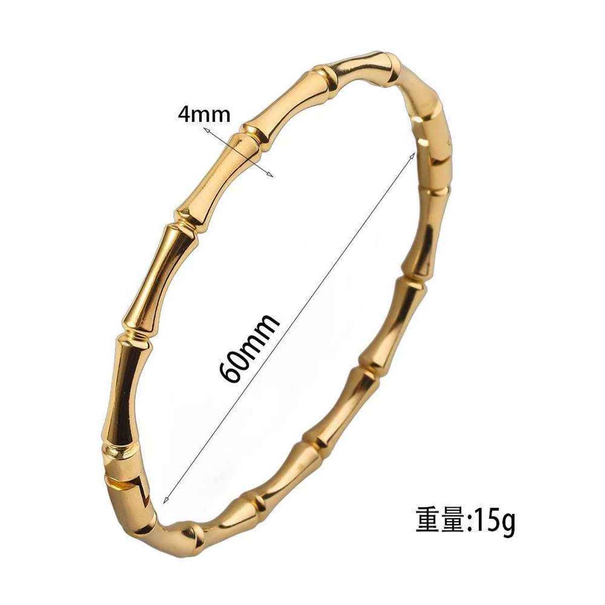 Beautynx Golden Bamboo Anti tarnish Bracelet | BNX-BR-0010 - Gold