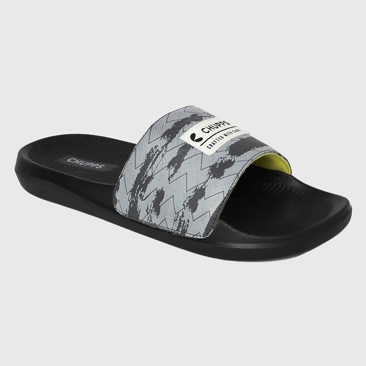 Chupps Traction Black and Grey Men's Casual Slider - UK 8
