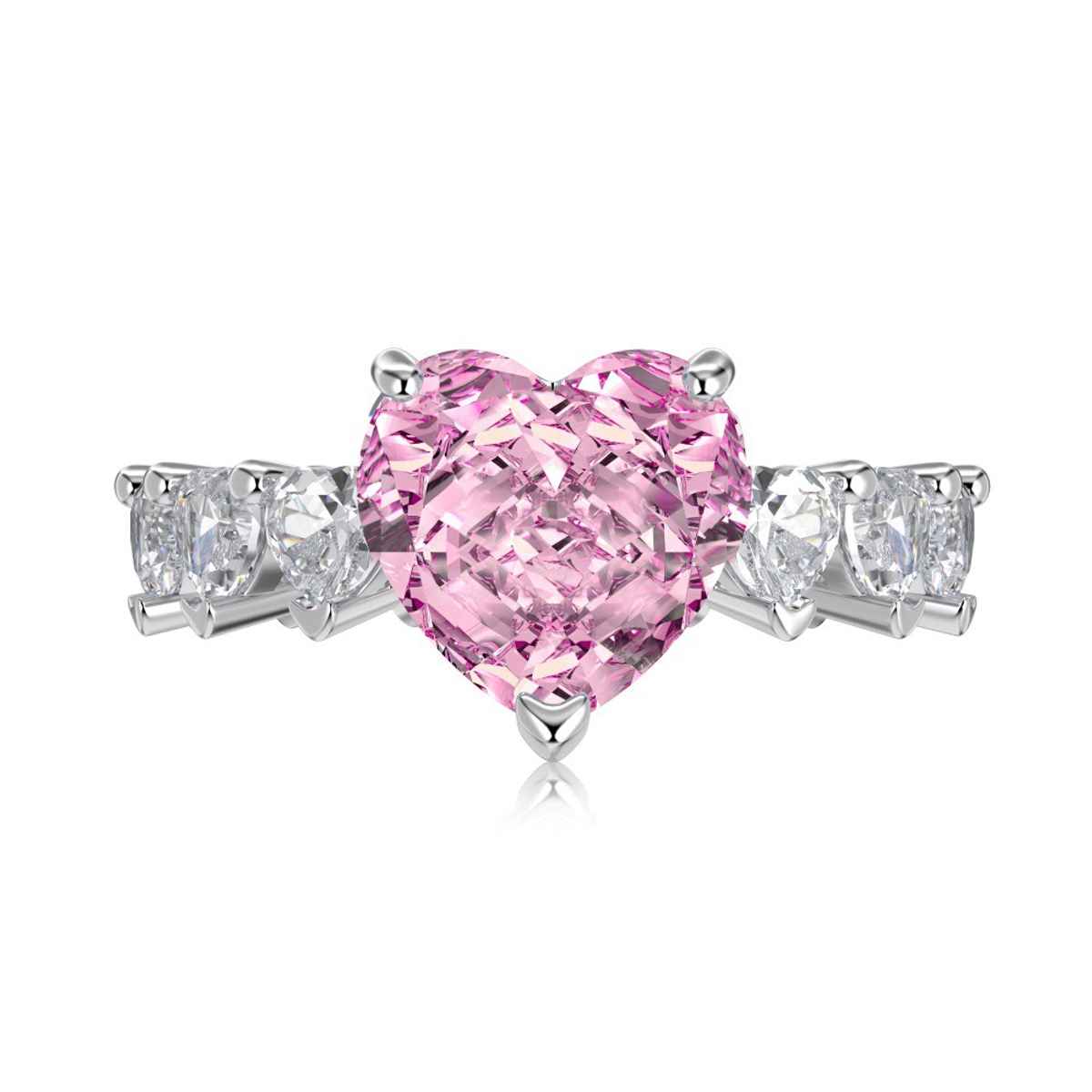 Beautynx Pink Heart Radiance Ring | Silver | BNX-RNG-0024