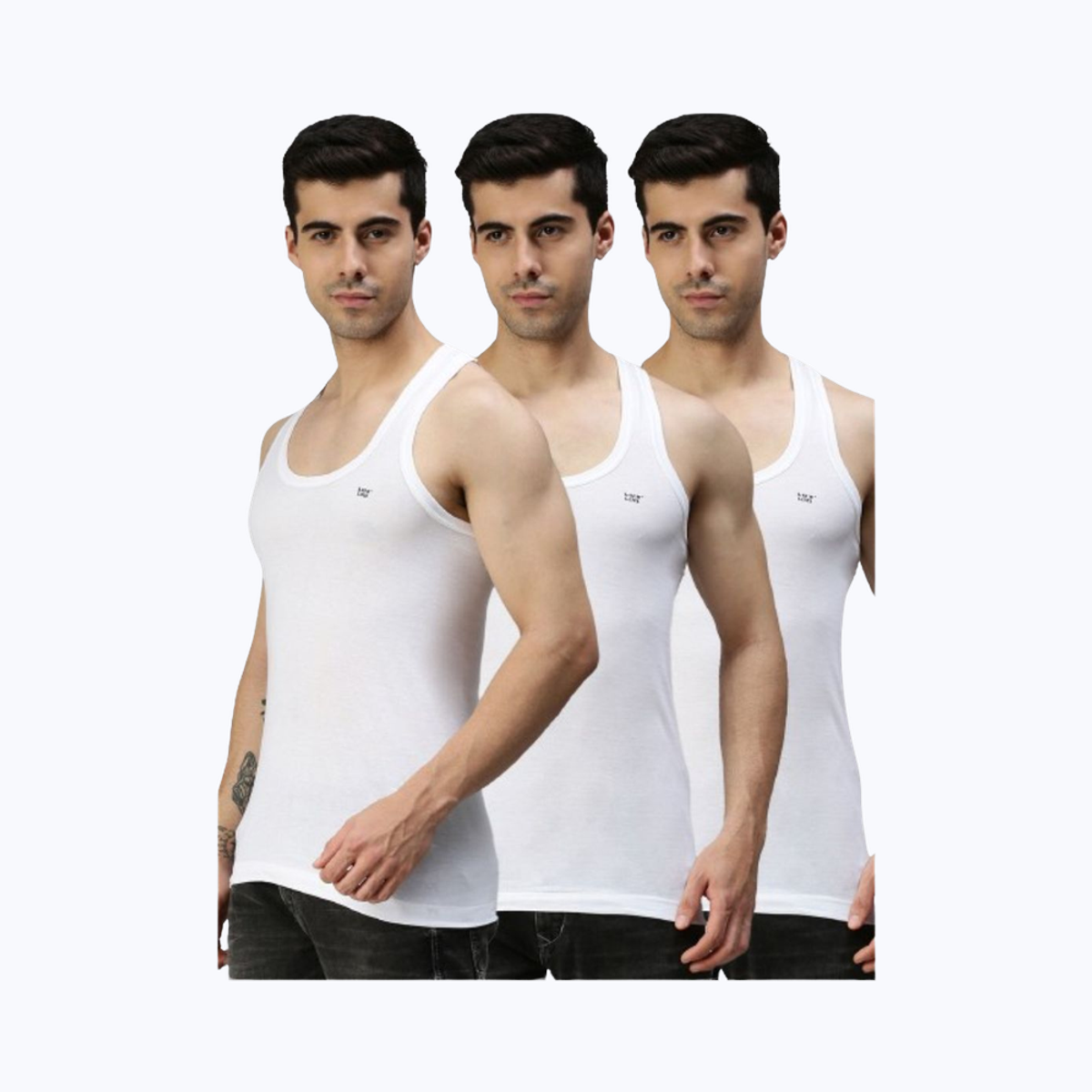 Lux Cozi Men's White Cotton Vest | White | 85