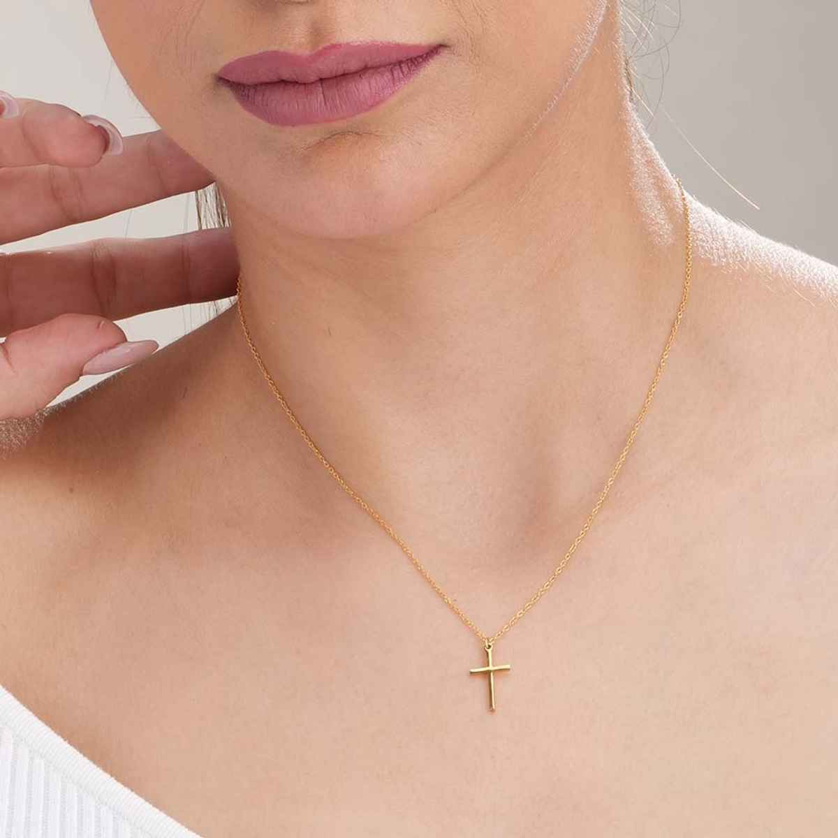 Palmonas Golden Cross Necklace