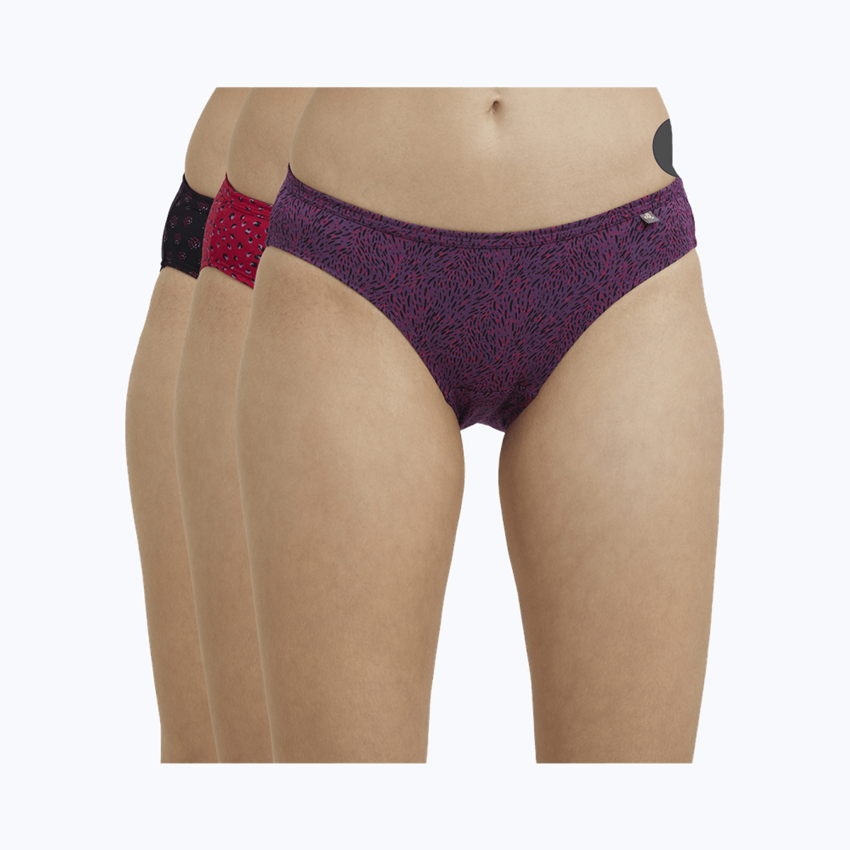 Jockey 1410 Women's Super Combed Cotton Underwear Bikini Panty|PO3 | Multicolor Dark assorted-L