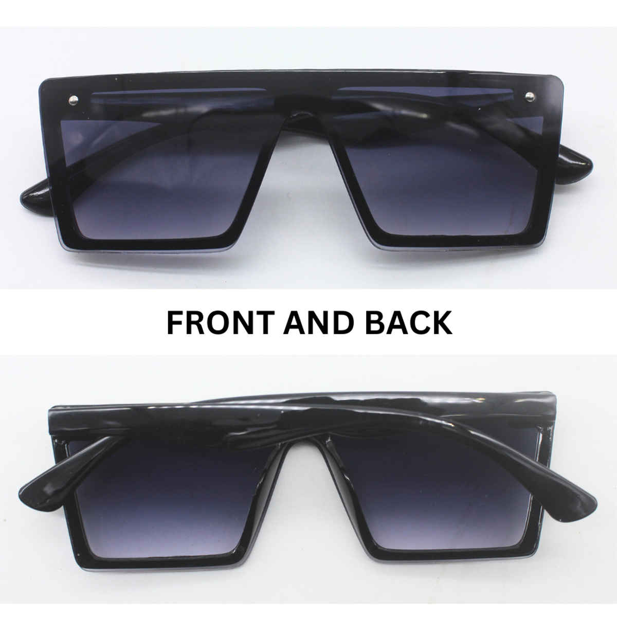 Se7en Unisex Geometric Plastic Sunglasses | Black - Free Size