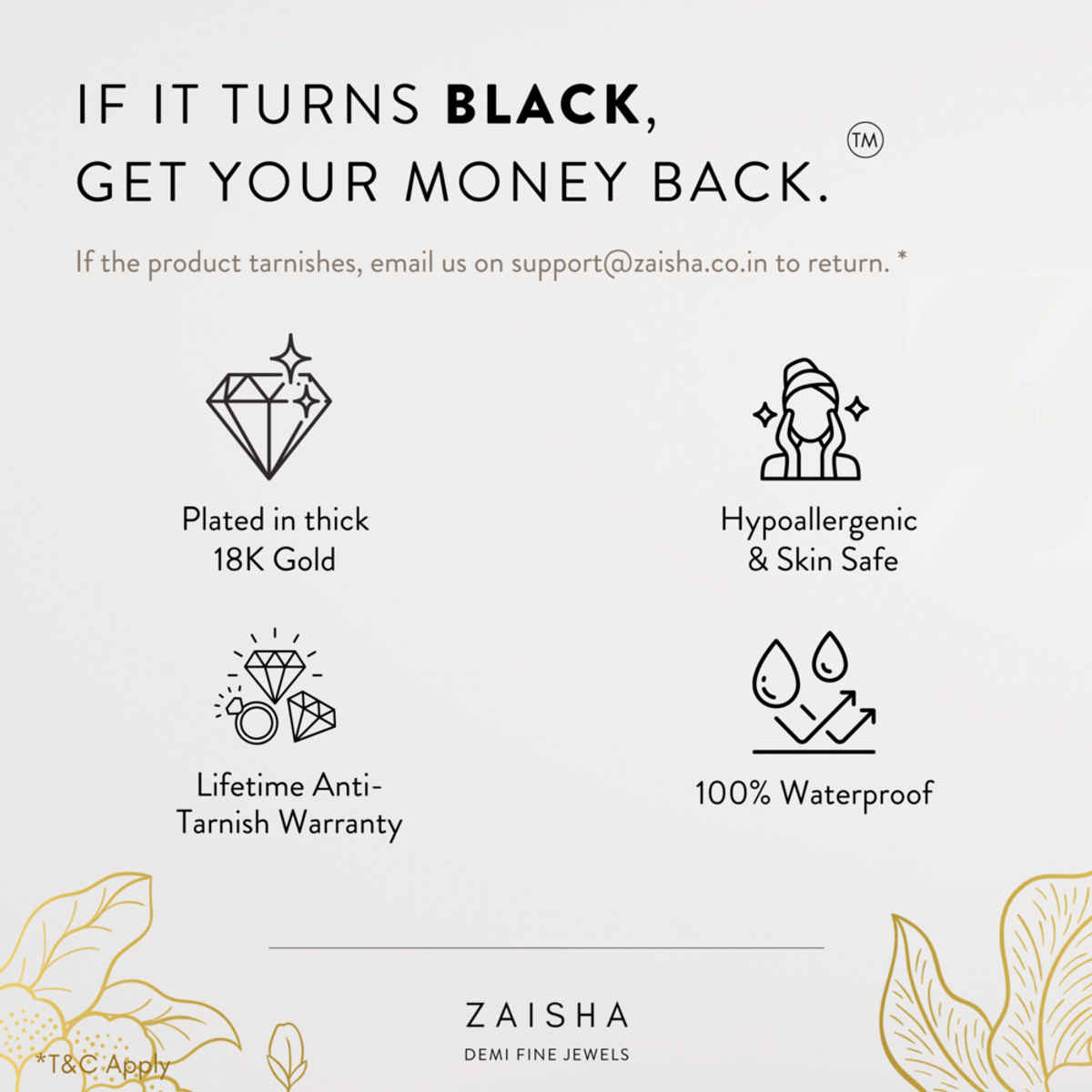 ZAISHA 18K Gold Plated Mom Love Necklace | Birthday gift for mother
