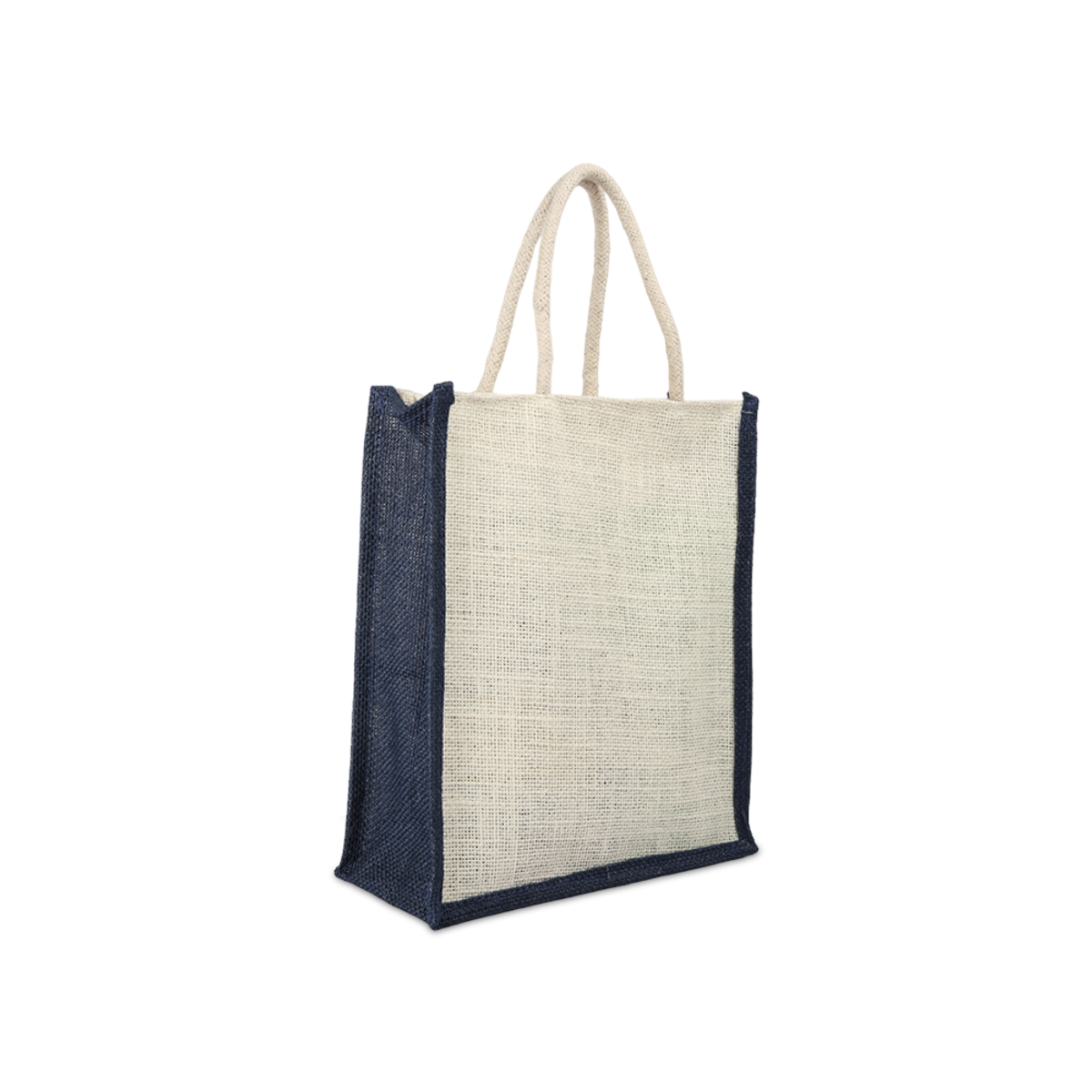 Navum Women's Solid Jute 5 L Jute Bag | Beige and Blue - L