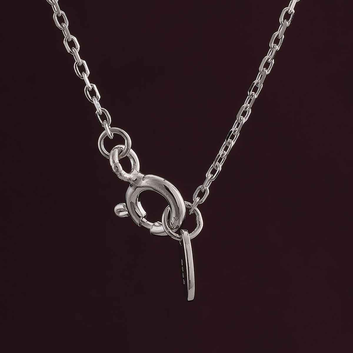 Palmonas Flower Solitaire Necklace- 925 Silver