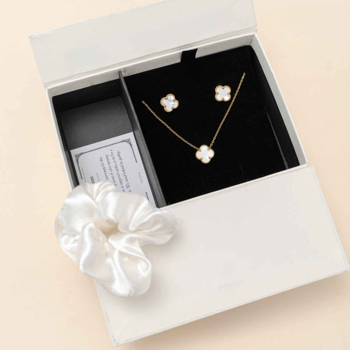 ZAISHA Clover Jewellery Gift Box | 18K Gold Plated | Rakhi Gifts
