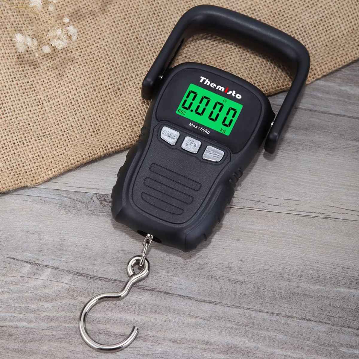 Themisto TH-WS12 Digital Hanging Travel Luggage Scale with Strap | Capacity - 50 kg