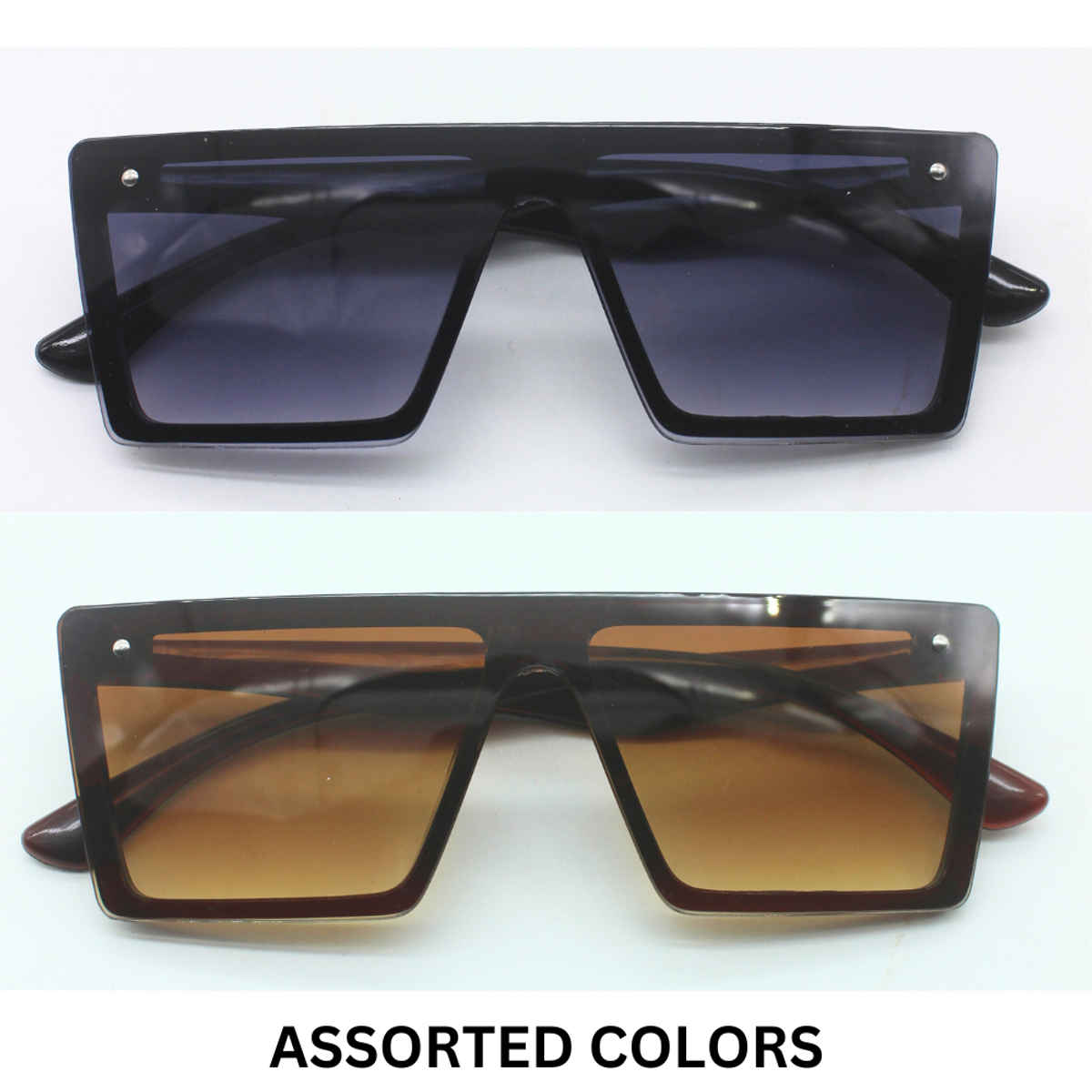 Se7en Unisex Geometric Plastic Sunglasses | Black - Free Size