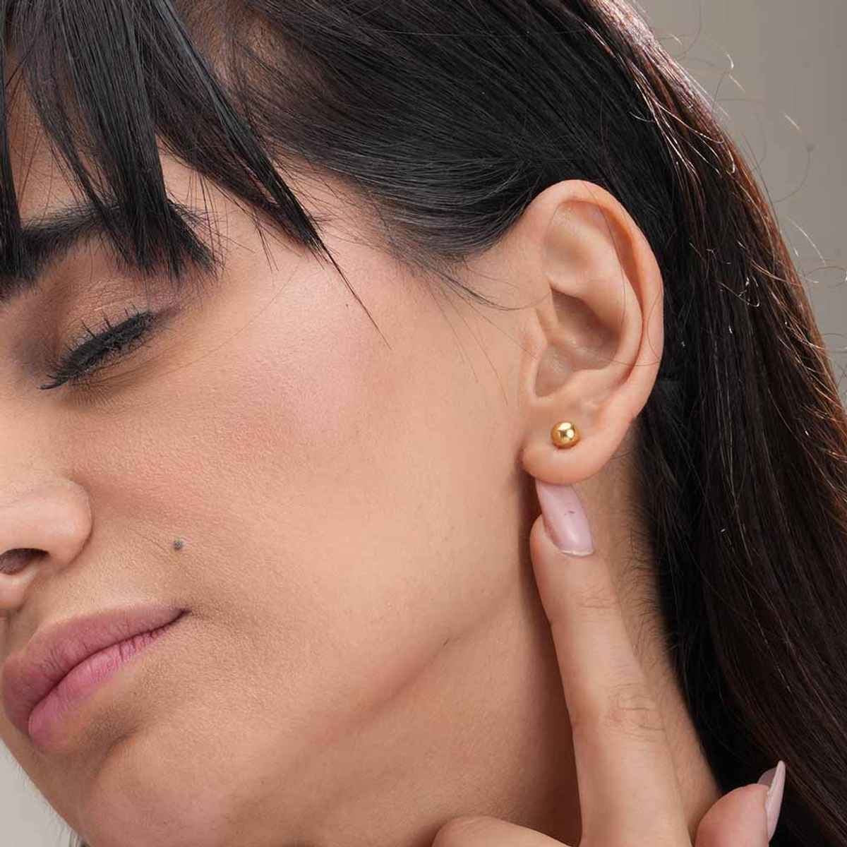 Palmonas Plain Ball Stud Earrings | ER096-6-G