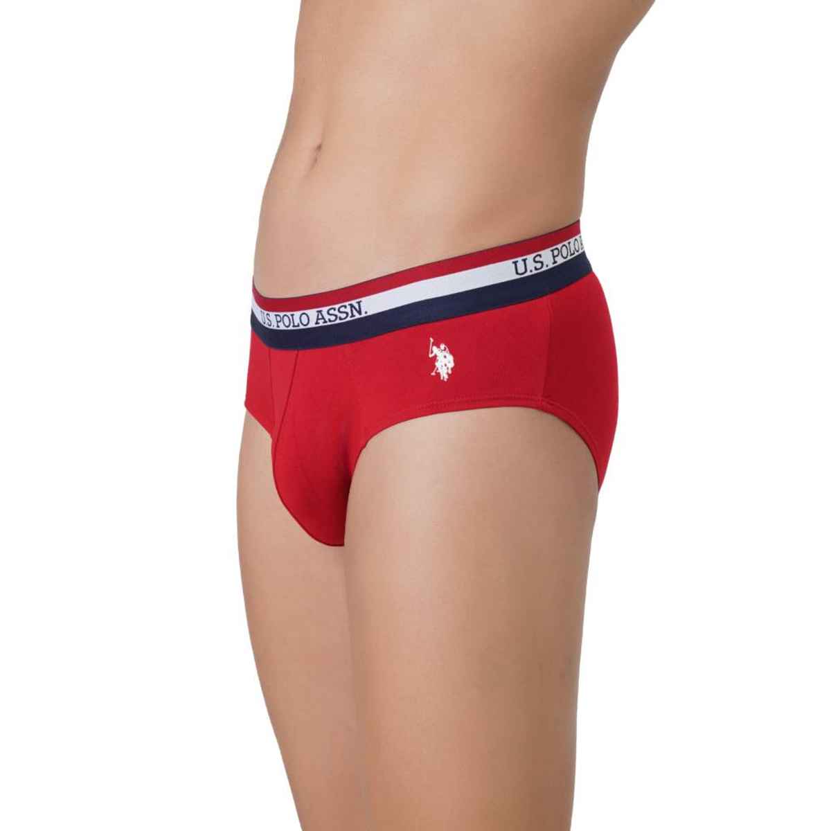 U.S. Polo Assn. | Underwear Pack of 2 | M | Briefs | EB002 | Red and Navy