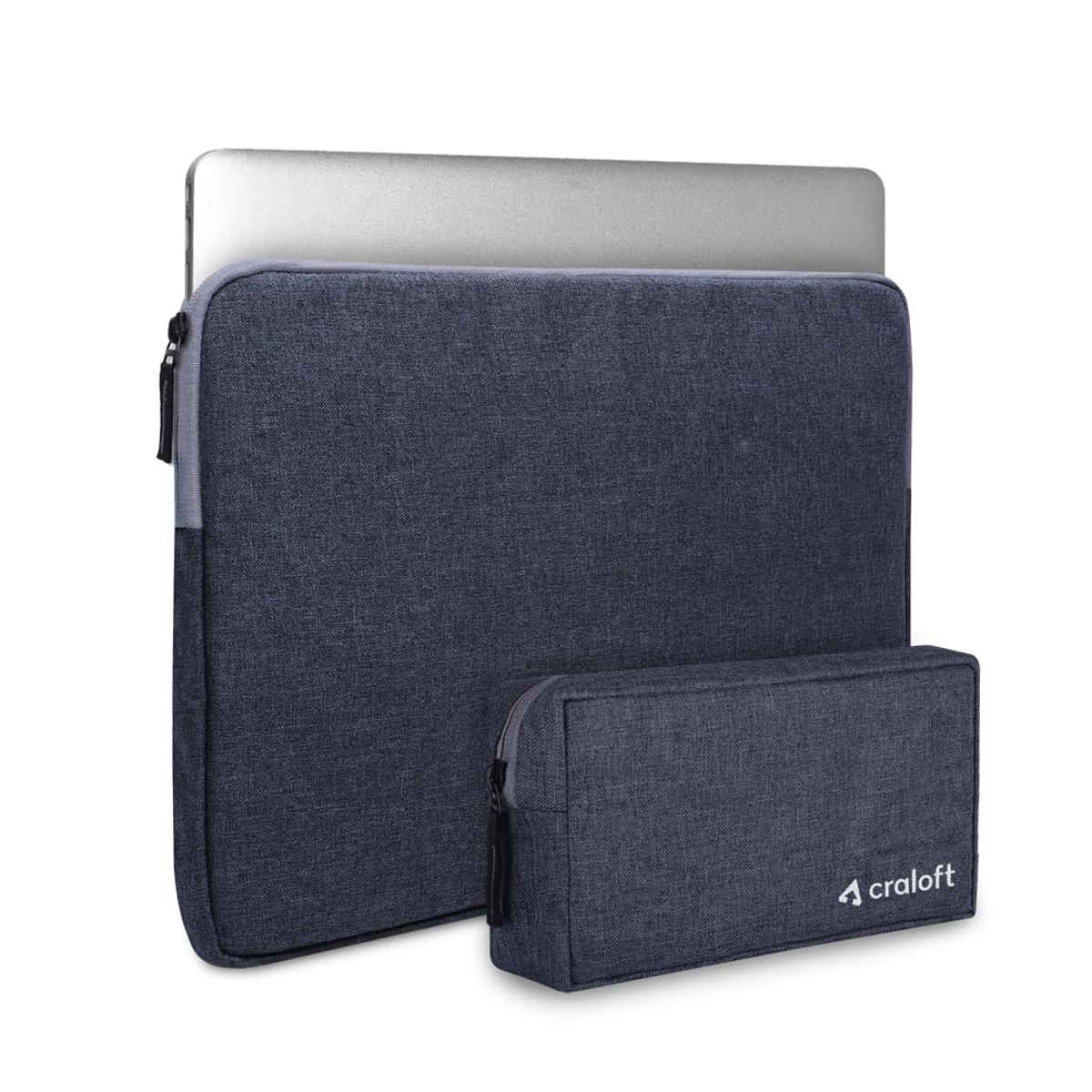 Craloft Upto 11.6 Inch Tablet Sleeve Case Cover Bag with Charger Pouch for Samsung/iPad/Xiaomi