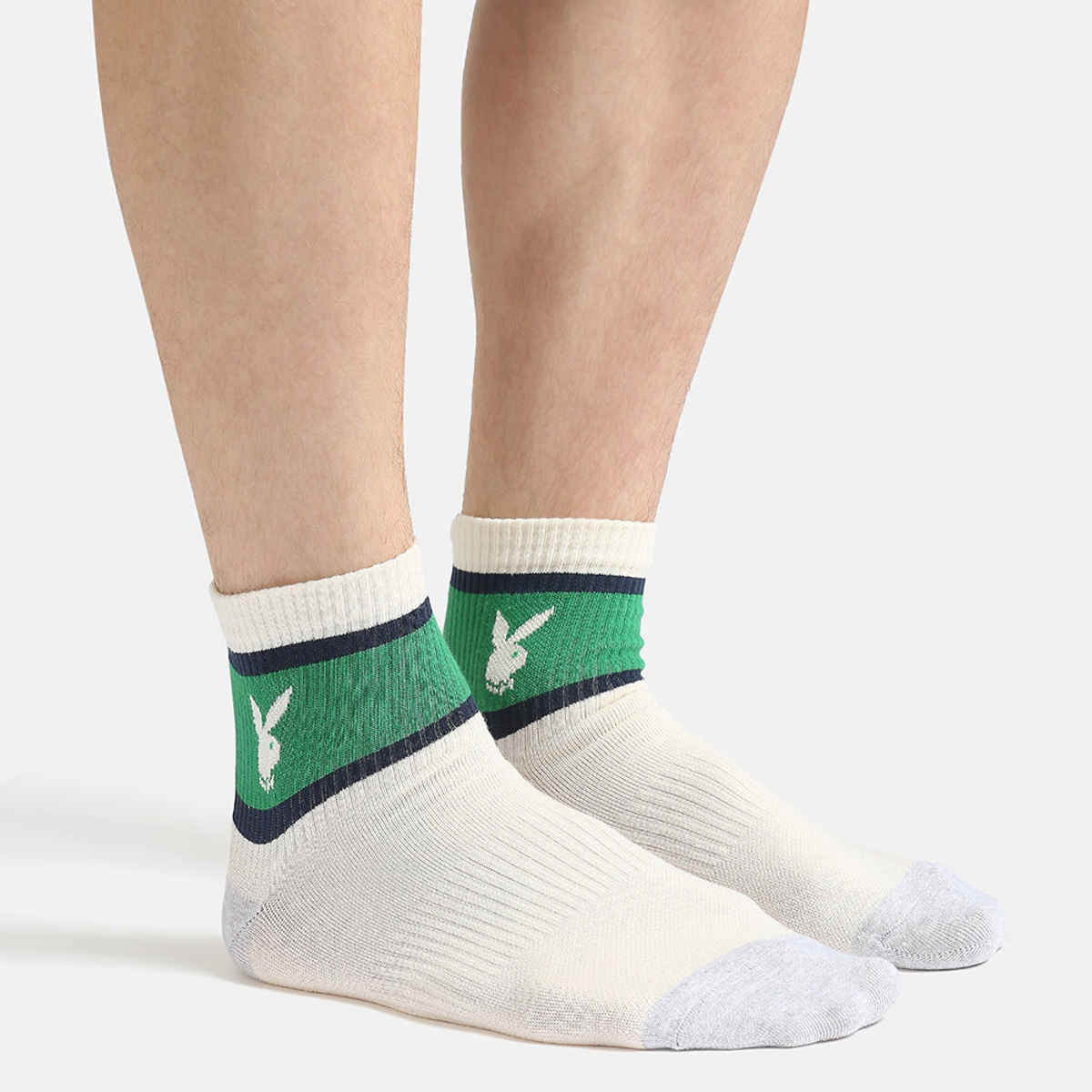 SocksXpress Mens Playboy High Ankle Socks - Free Size | UK 7 to UK 11