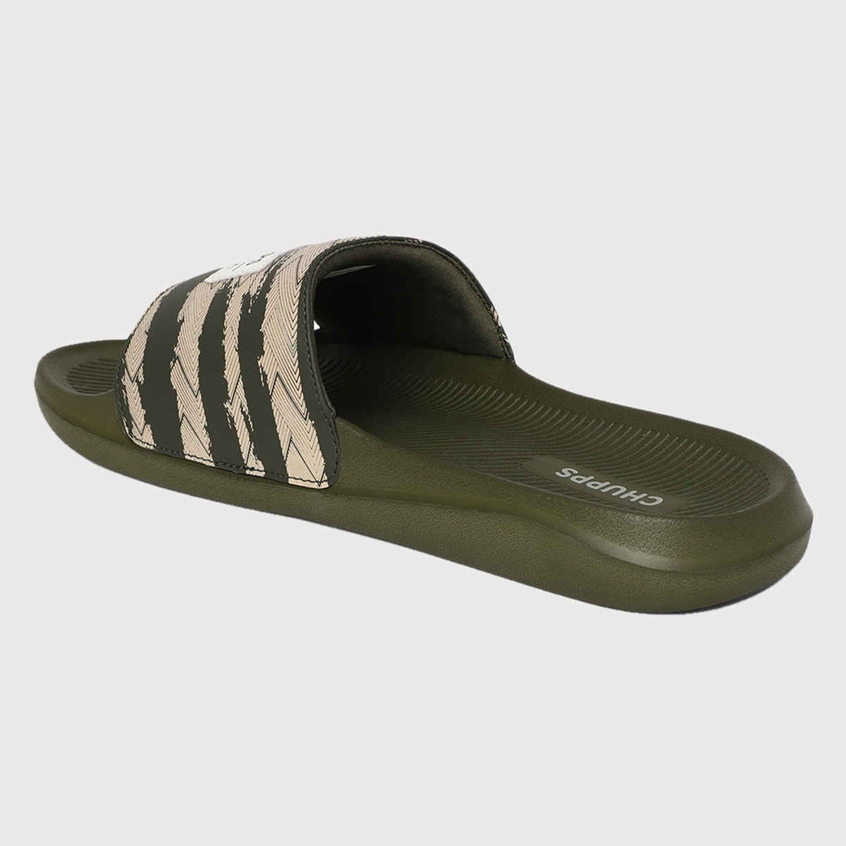 Chupps Traction Olive and Green Men's Casual Slider - UK 9