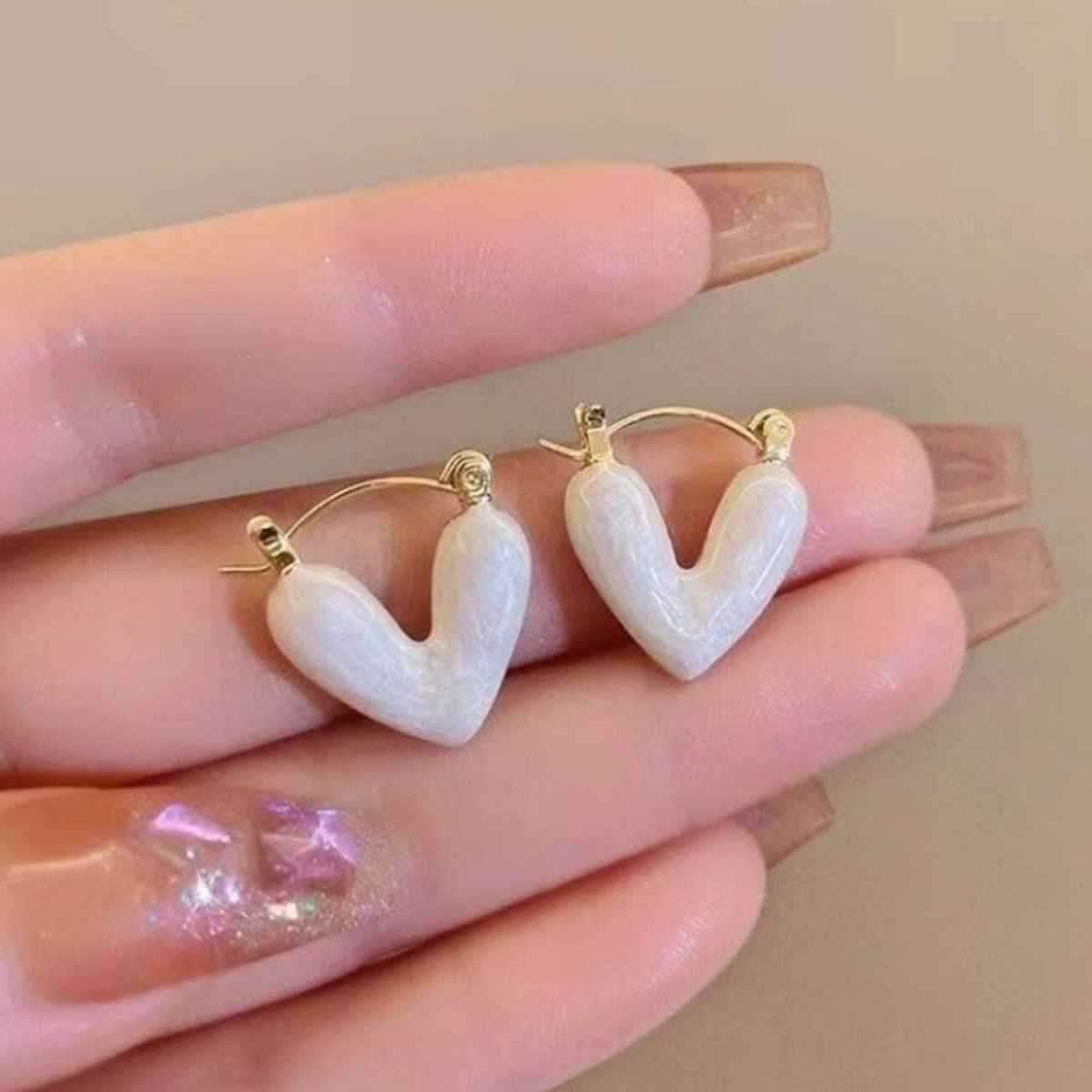 Estailo Fashion Women's Jewellery Earrings Of White One Size | E0000089
