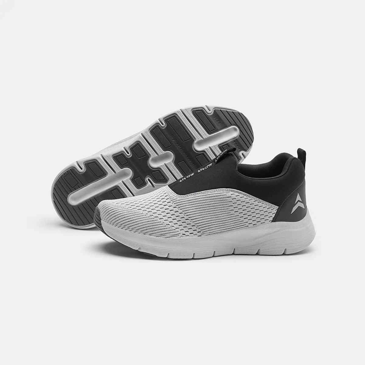 Avant Men's Sigma Slip on Walking Shoes | Light Grey-Black | UK 10