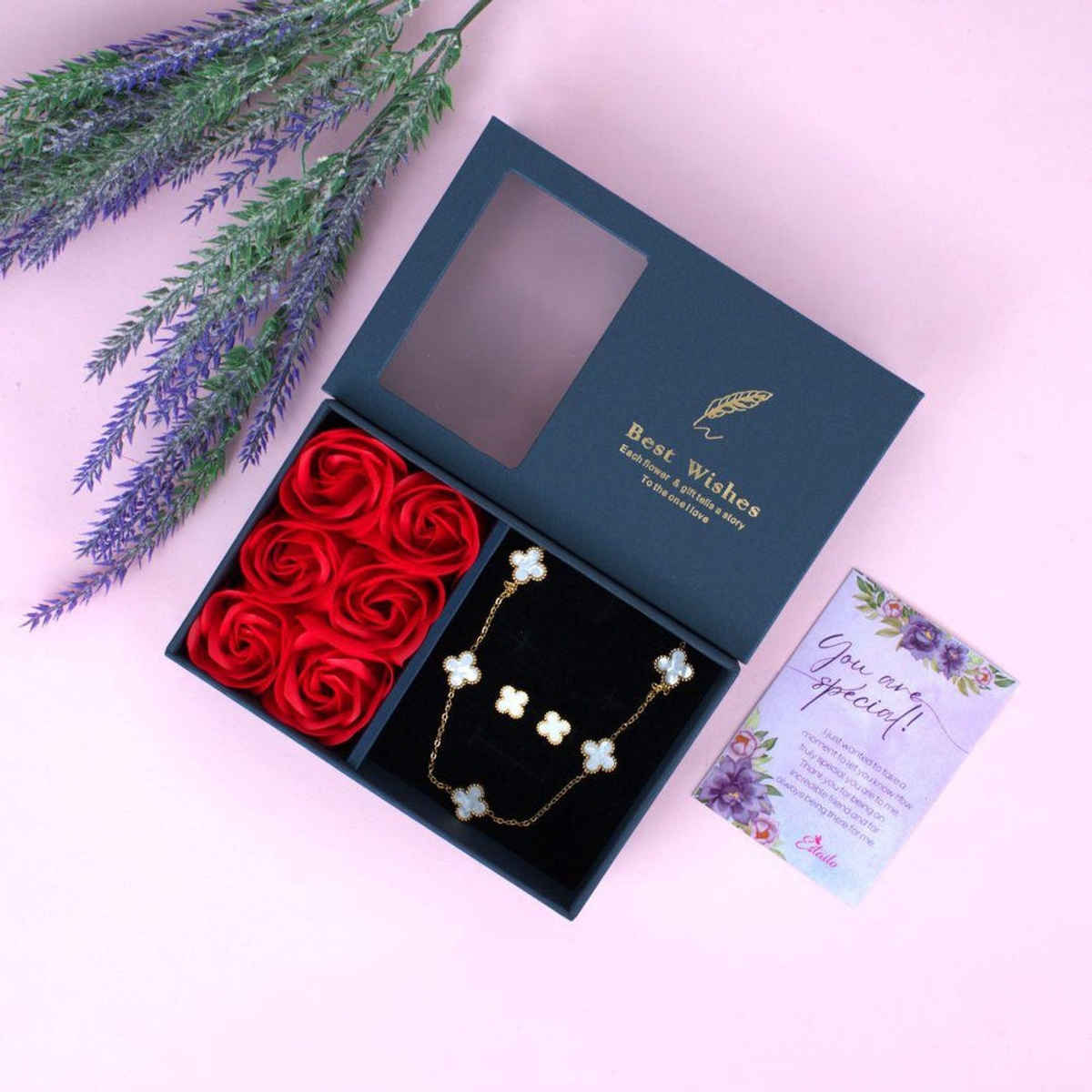 Estailo Fashion Women's Jewellery Gift Hamper White | Women's Day